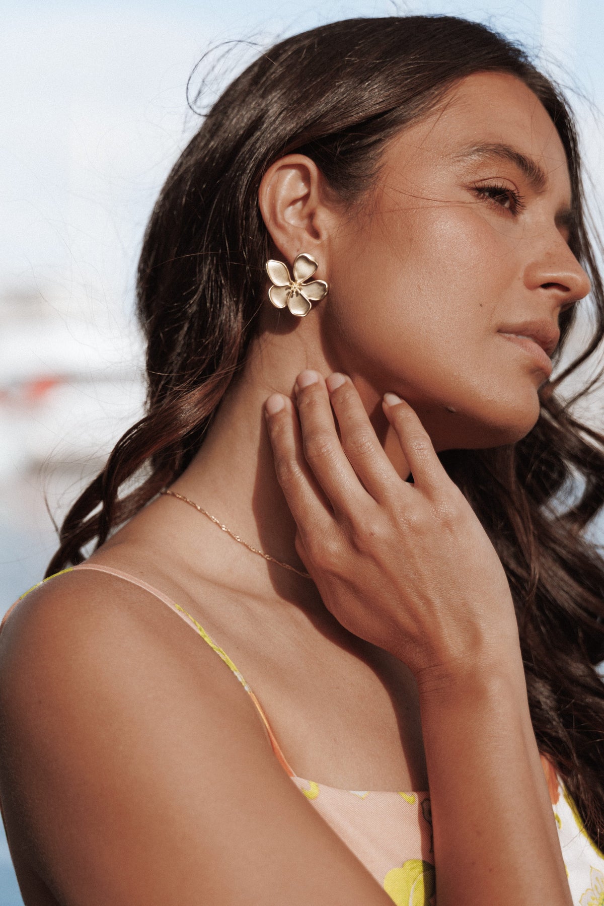 Gisella Flower Earrings - Gold