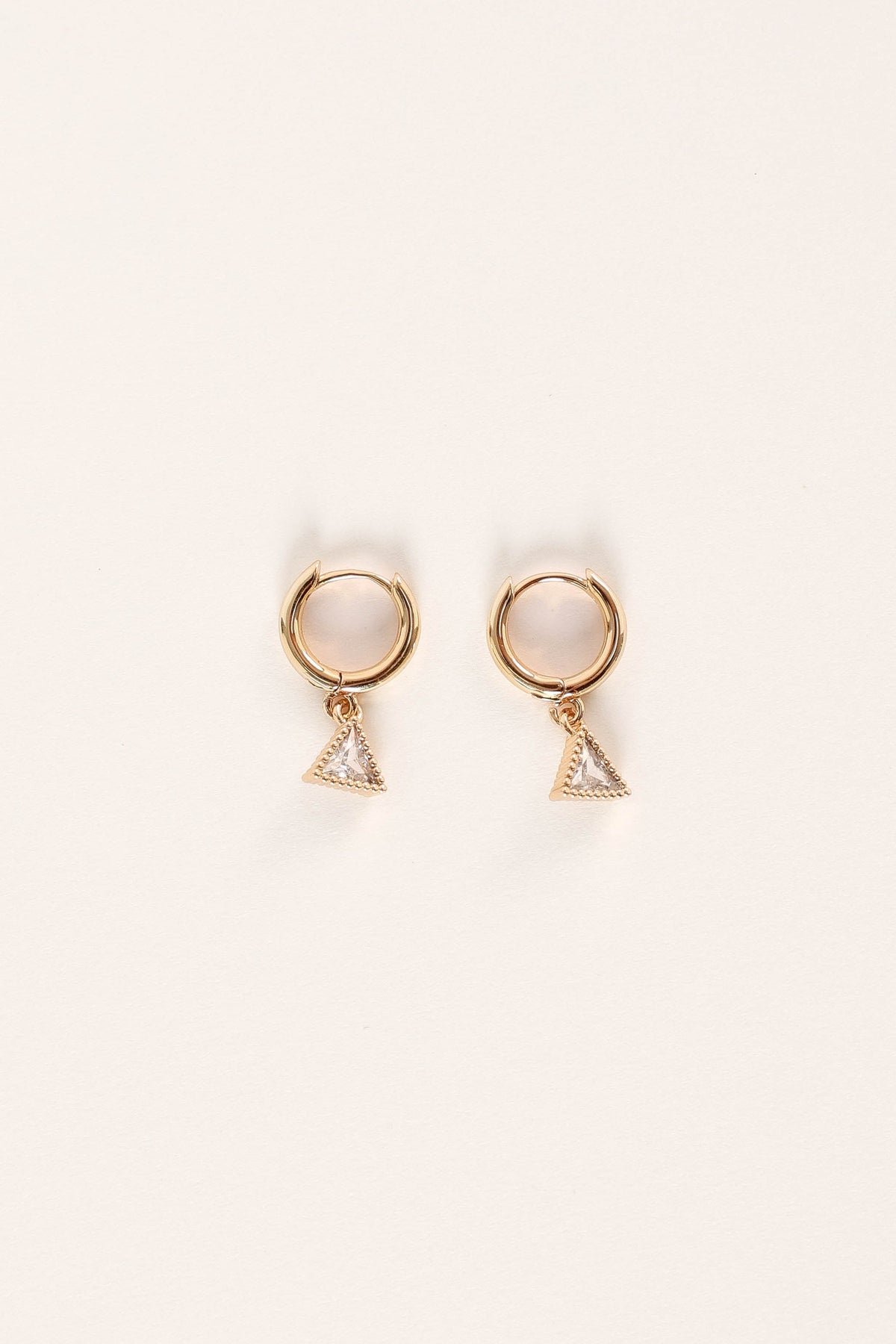 Regina Triangle Drop Earrings - Gold