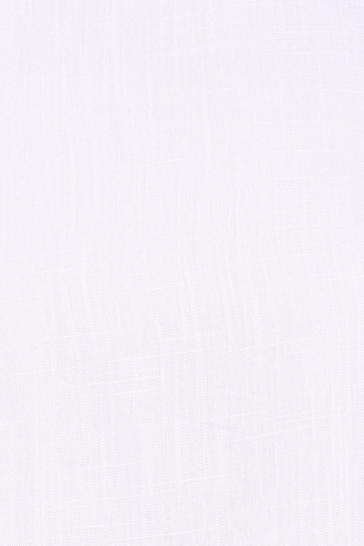 Madison Linen Column Skirt - White