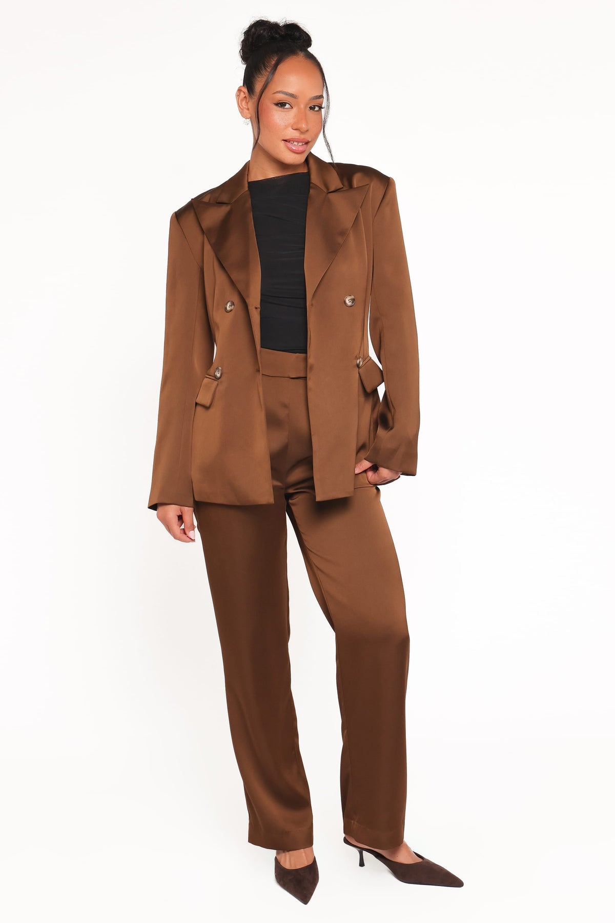 Trina Tailored Pant - Brown