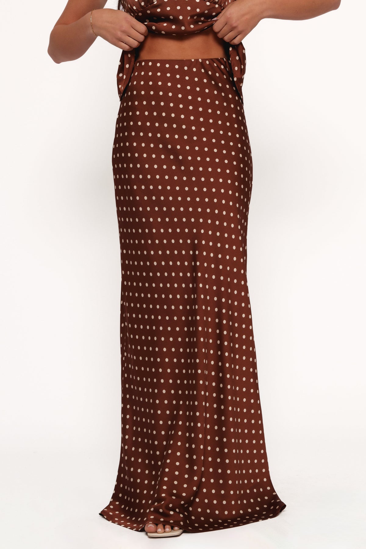 Velman Skirt - Brown Polka Dot