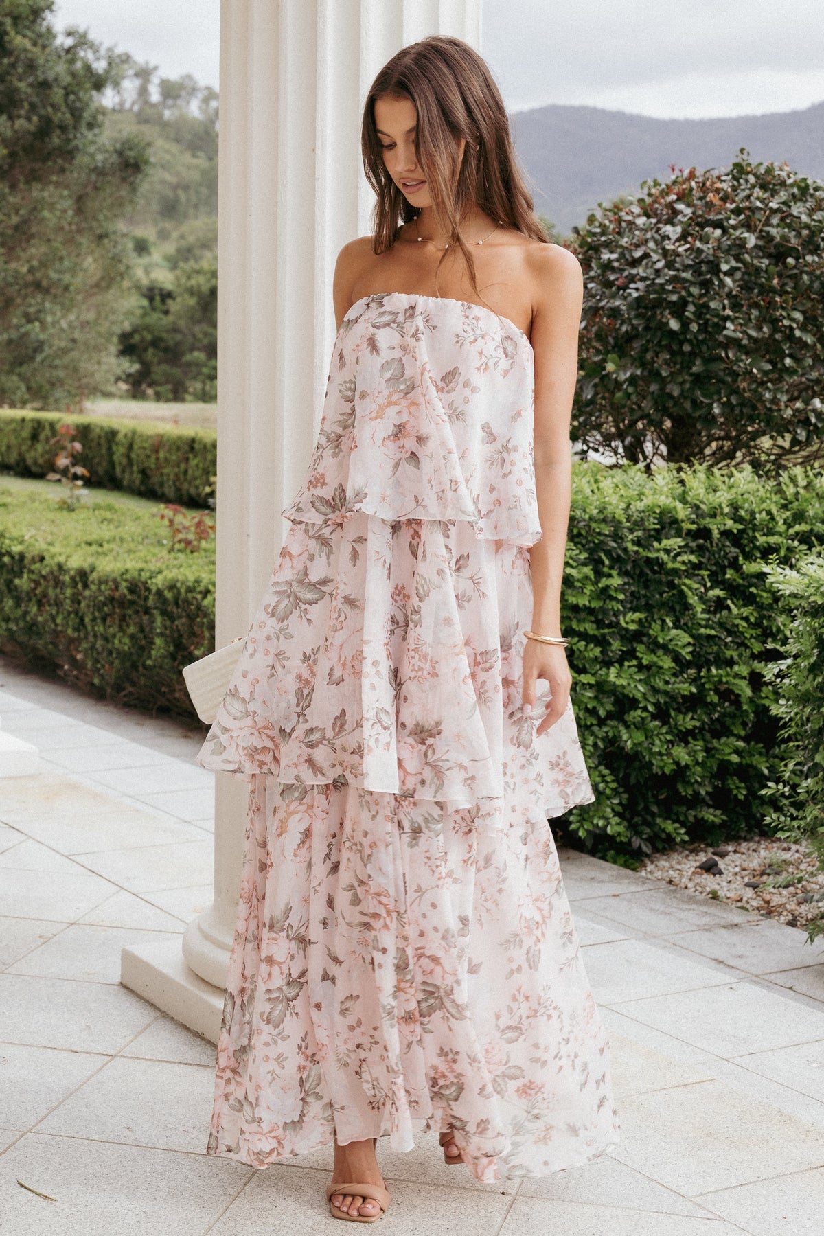 Bloom Strapless Maxi Dress - Floral