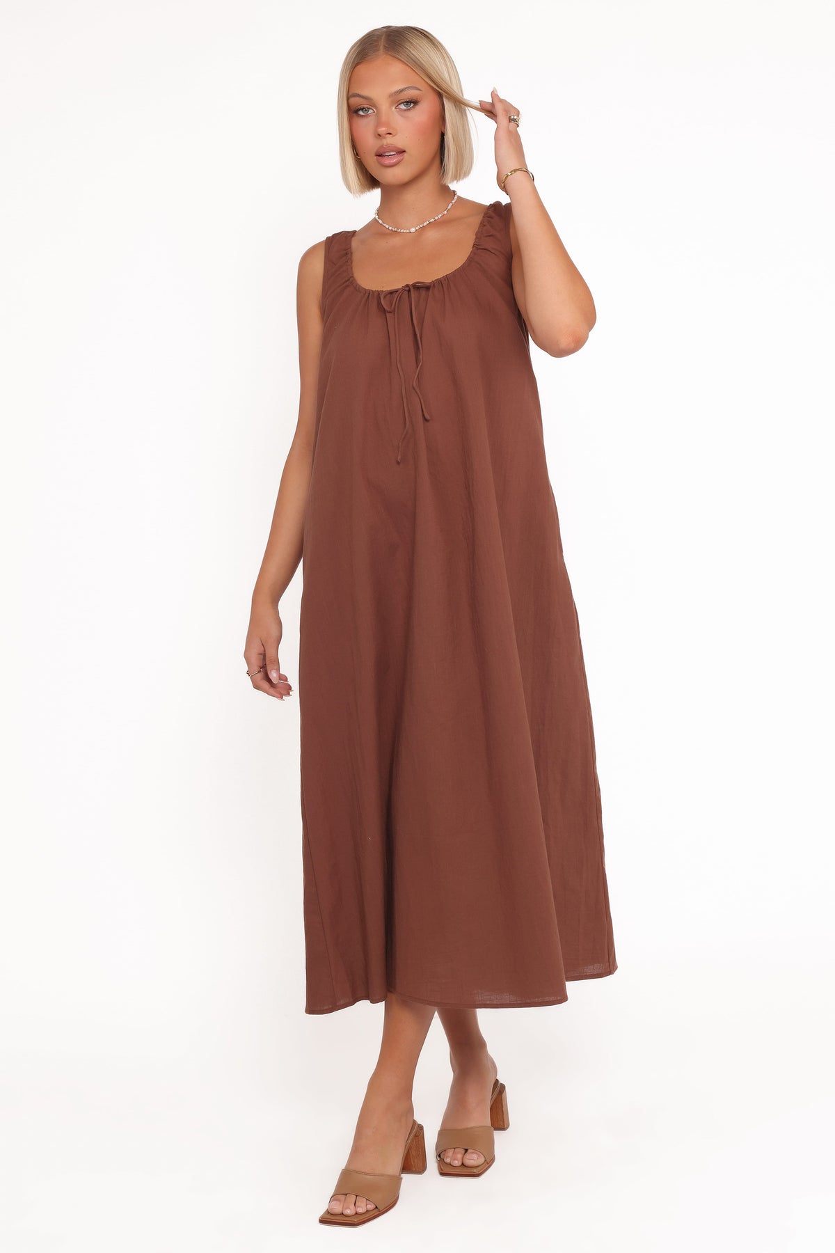 Bowman Maxi Dress - Chocolate Brown