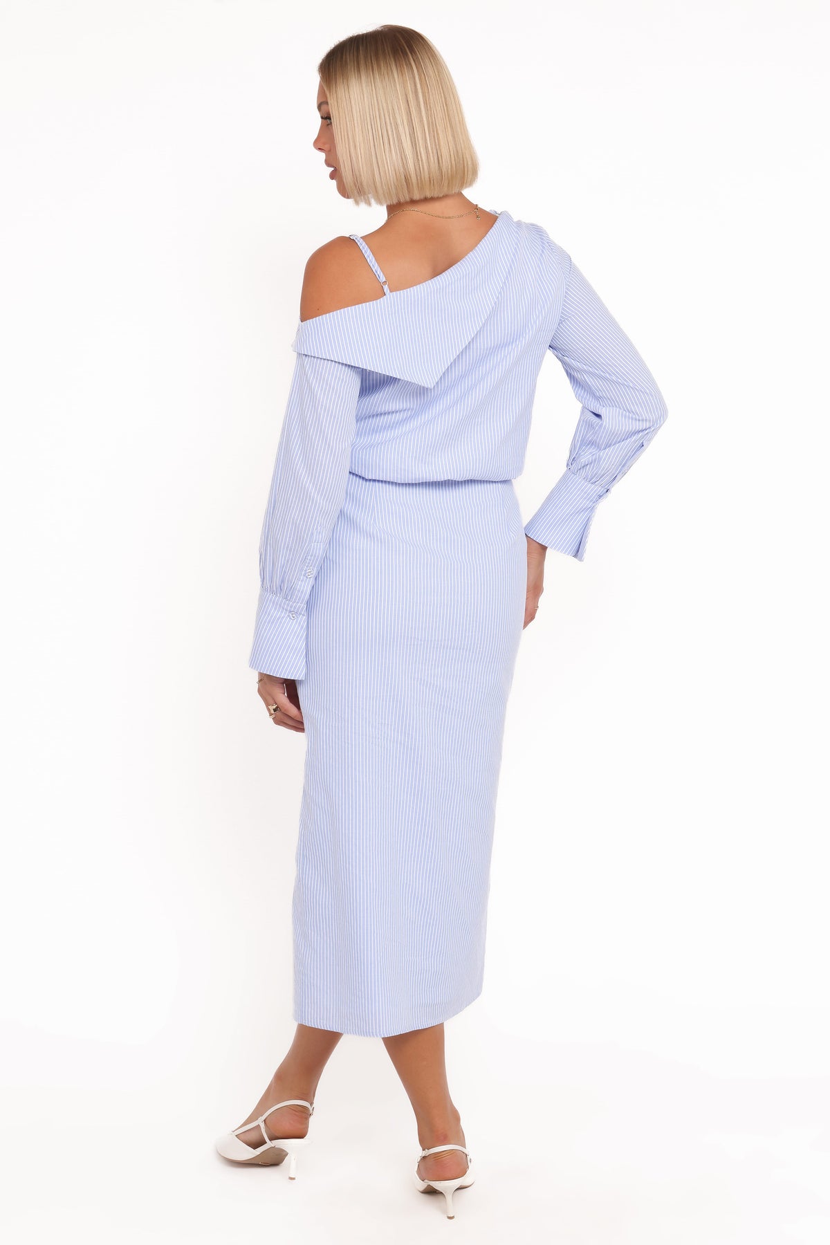 Broderick Midi Dress - Blue Stripe