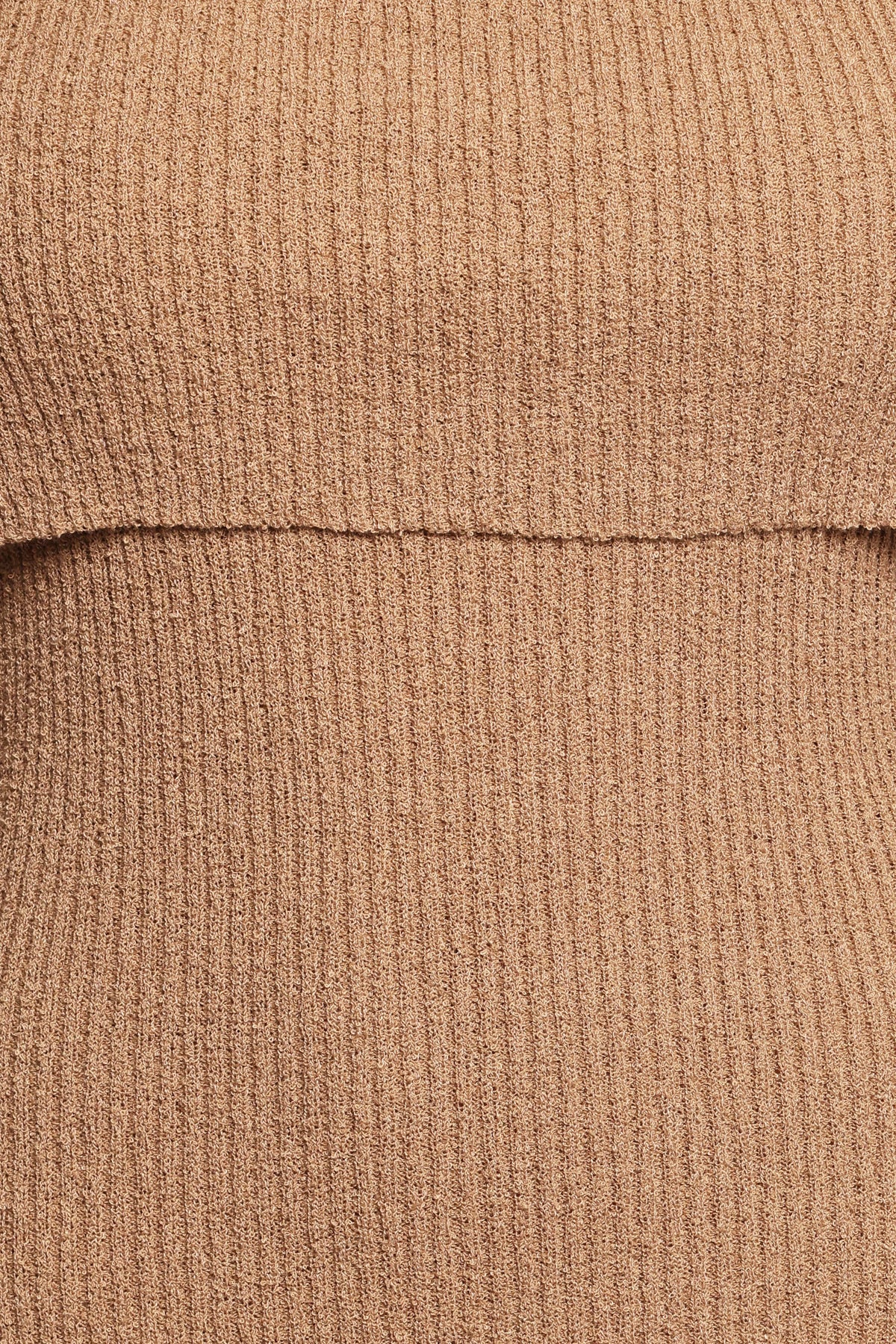 Domitia Off Shoulder Knit Dress - Brown
