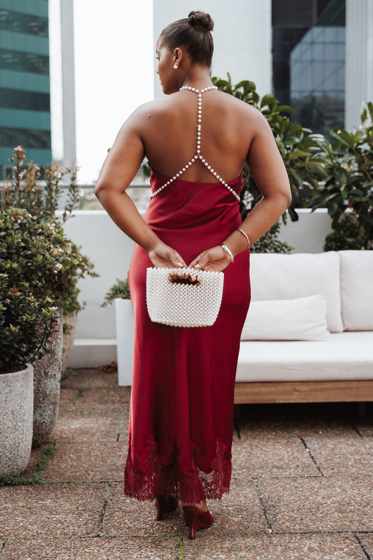 Jeannie Maxi Dress - Dark Red