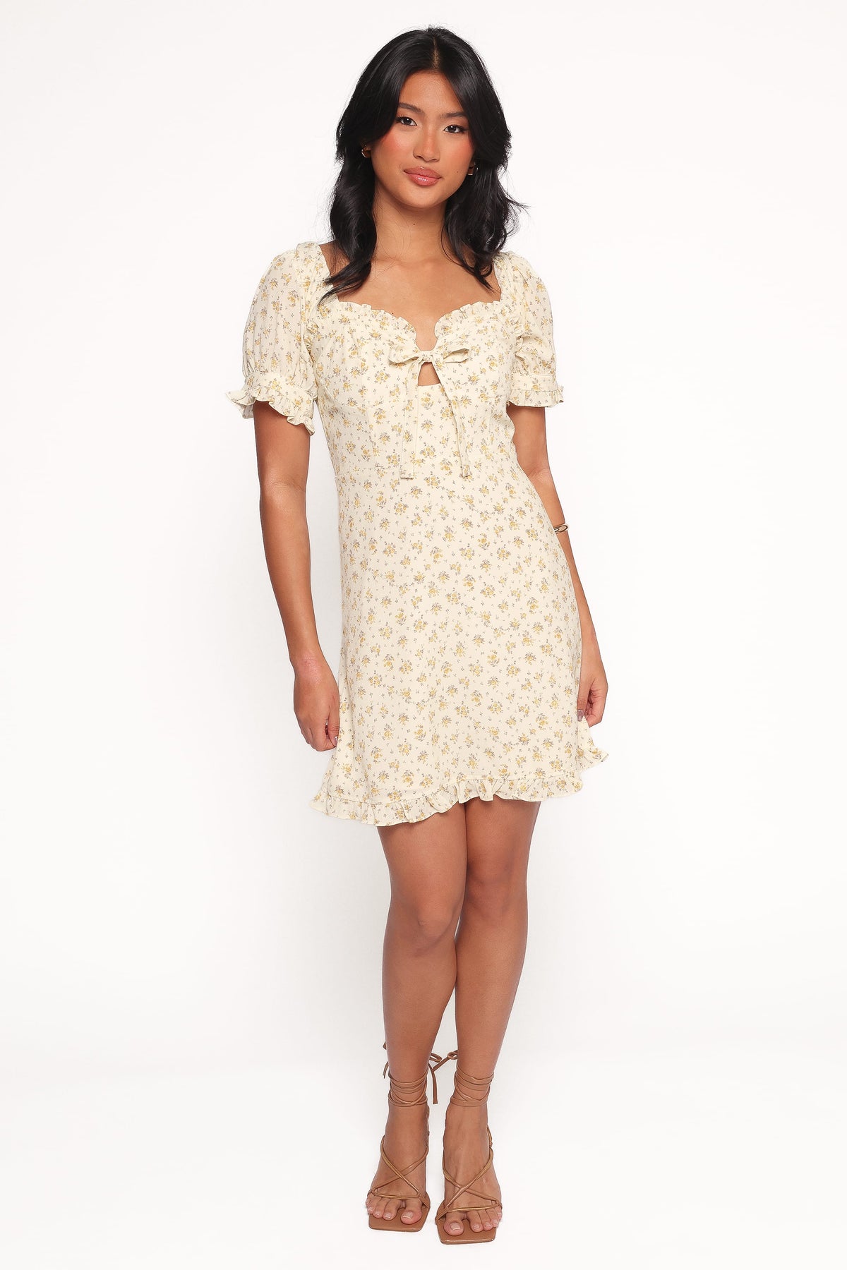 Joss Mini Dress - Cream Yellow