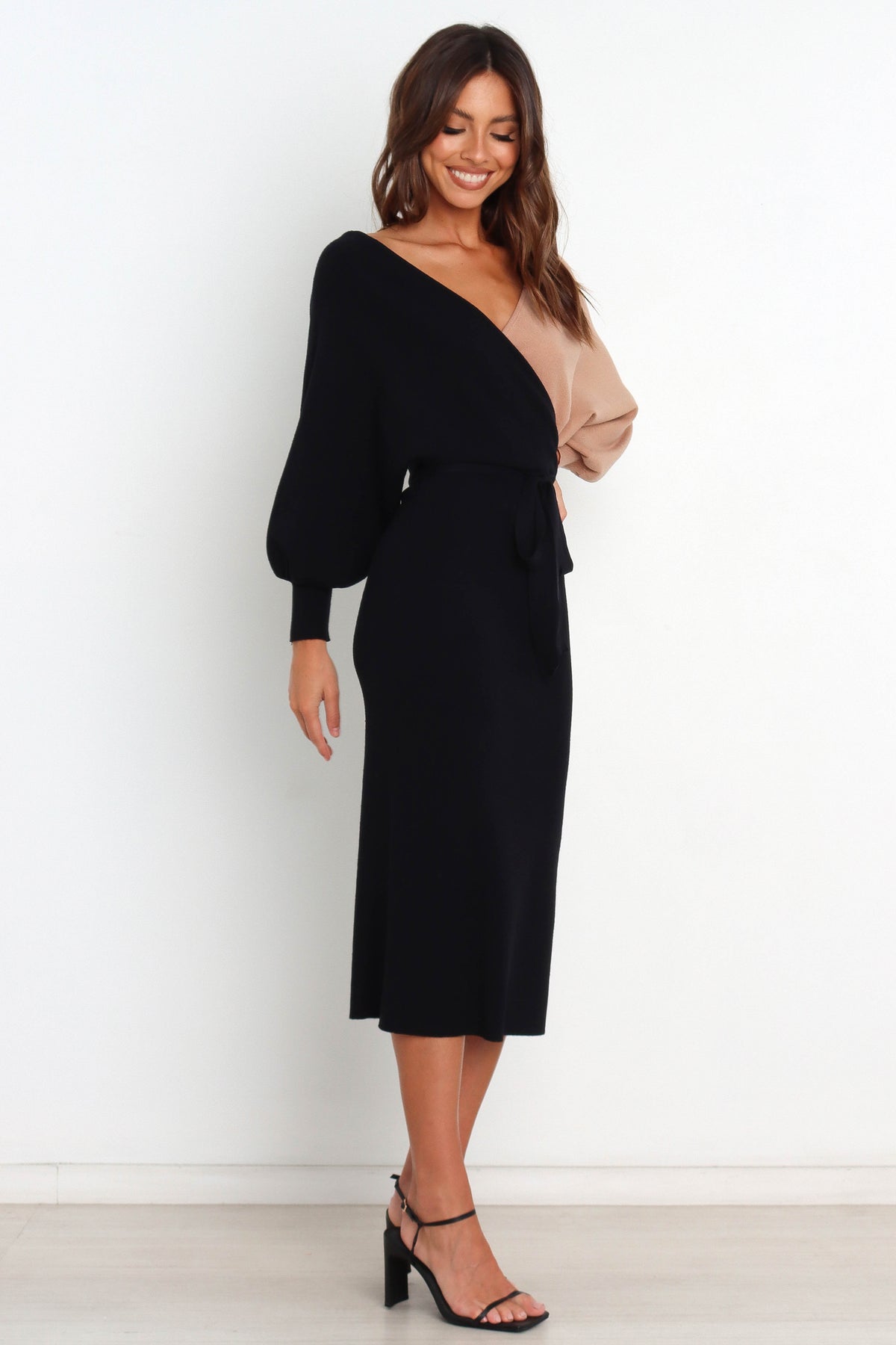 Nate Dress - Black/Beige