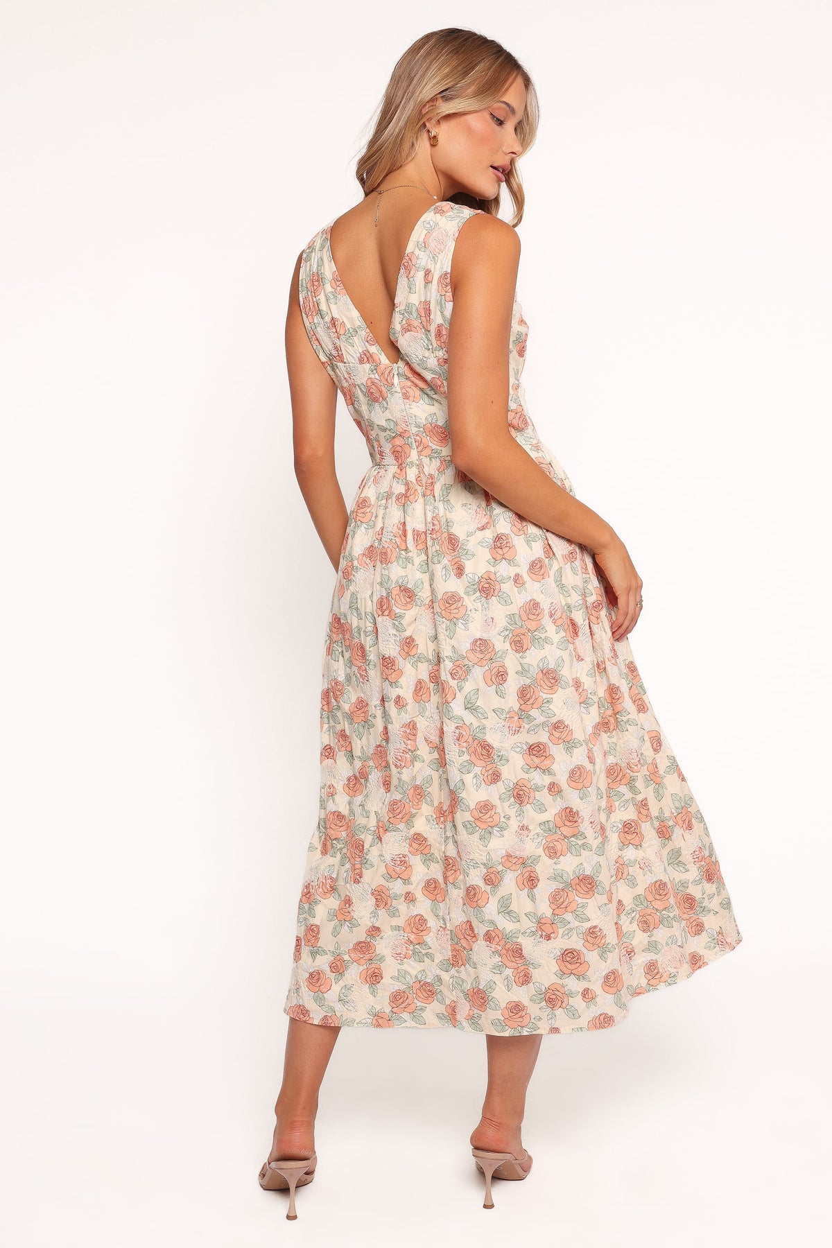 Velda Midi Dress - Pink Floral