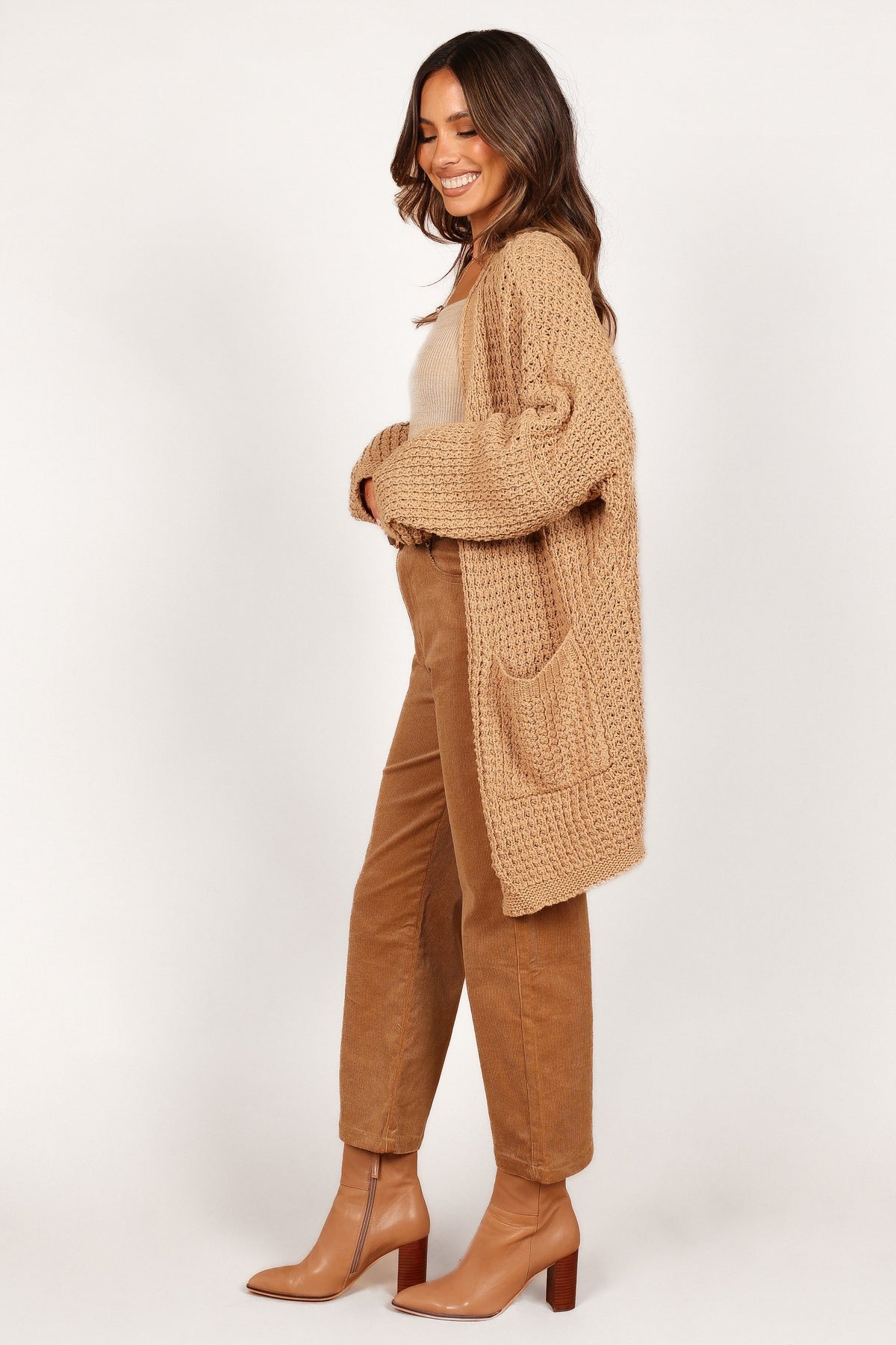 Leyonie Cardigan - Tan