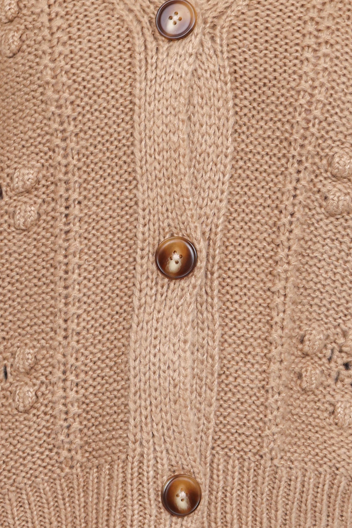Melody Textured Button Up Cardigan - Mushroom
