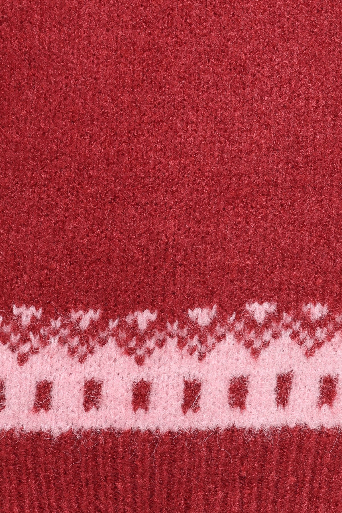 Zinnia Fairisle Knit Sweater - Red
