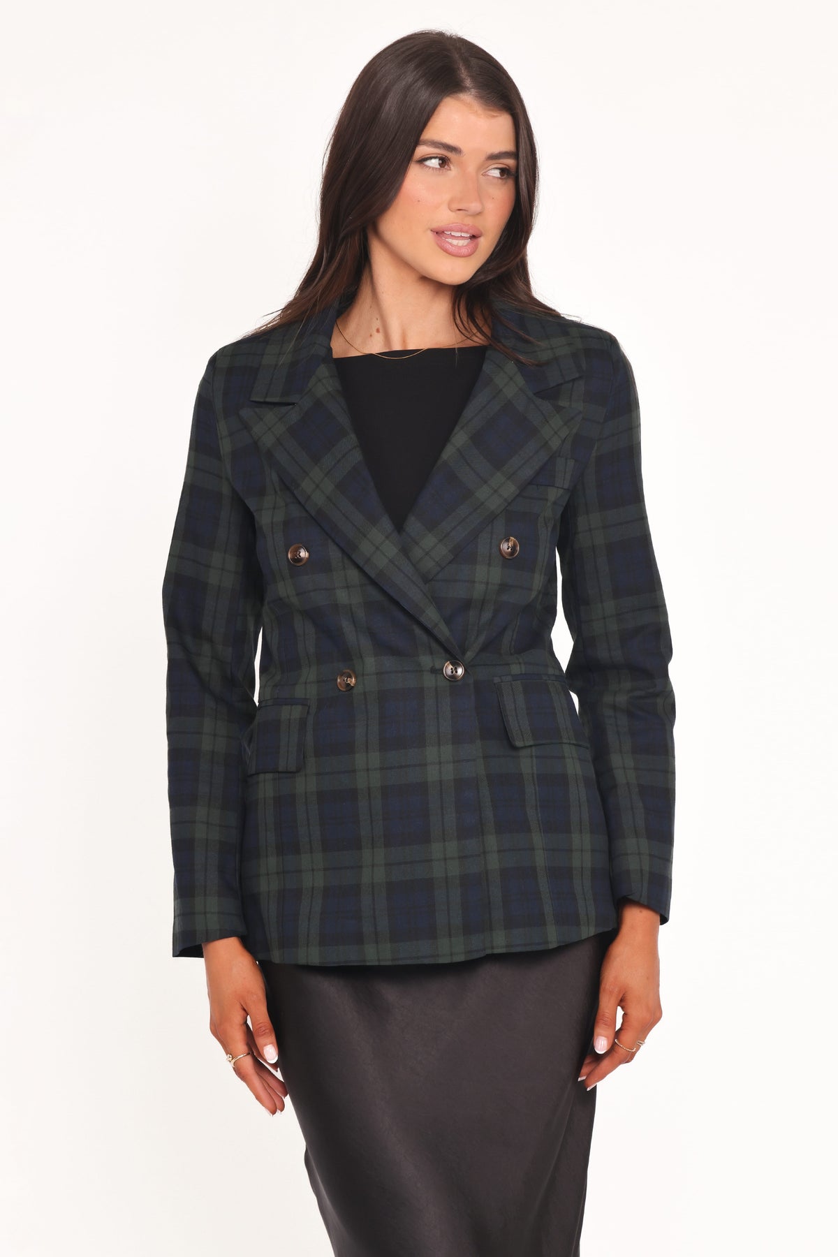 Juliette Blazer - Green Plaid