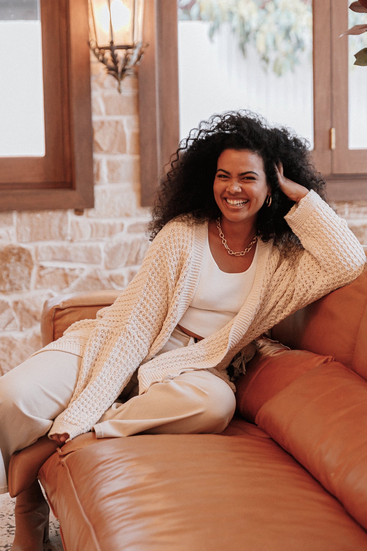 Leyonie Cardigan - Cream
