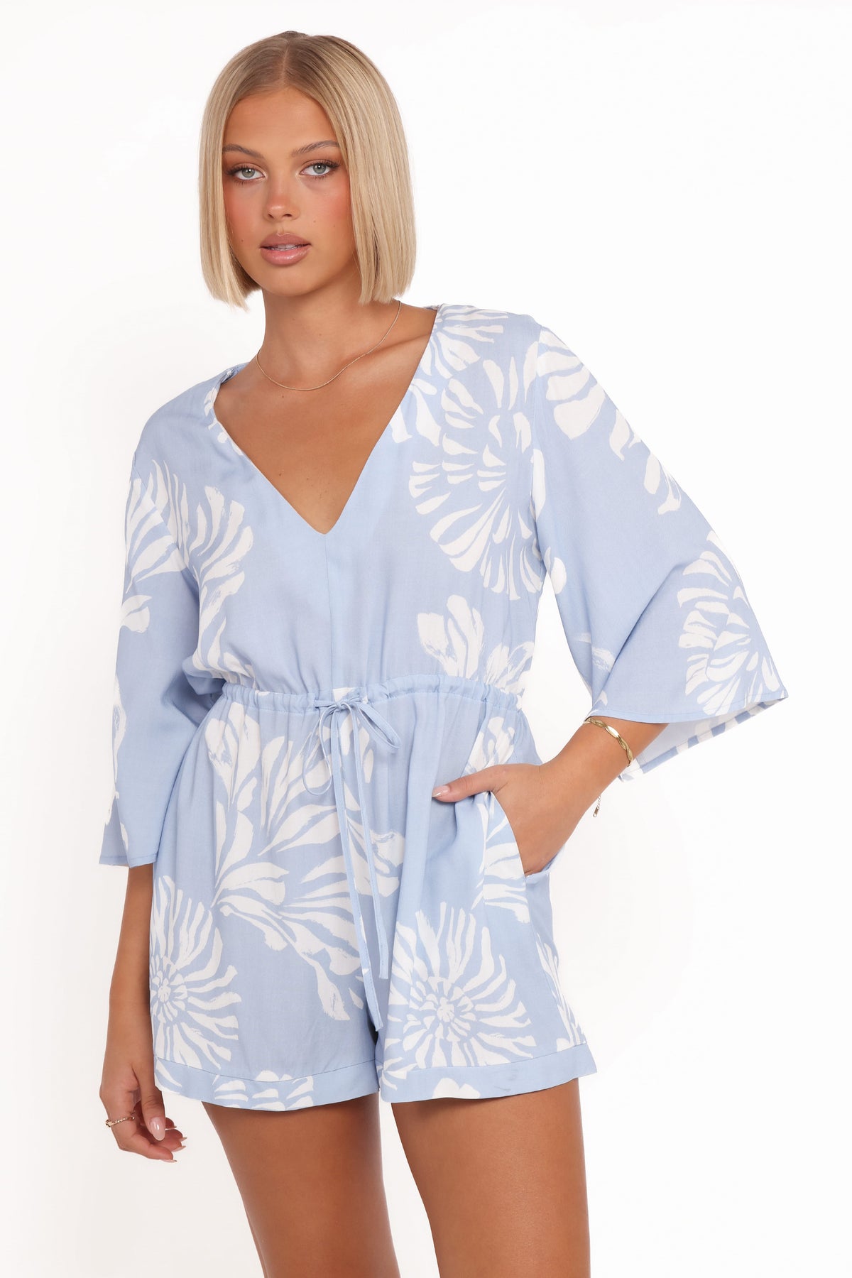 Tiff Romper - Shell Print