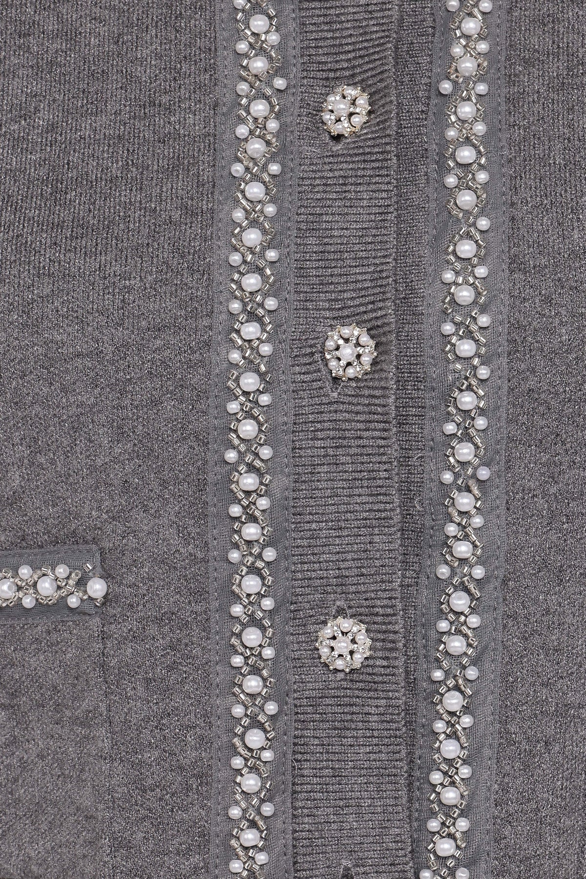 Lumi Pleated Skirt Sweater Set - Grey