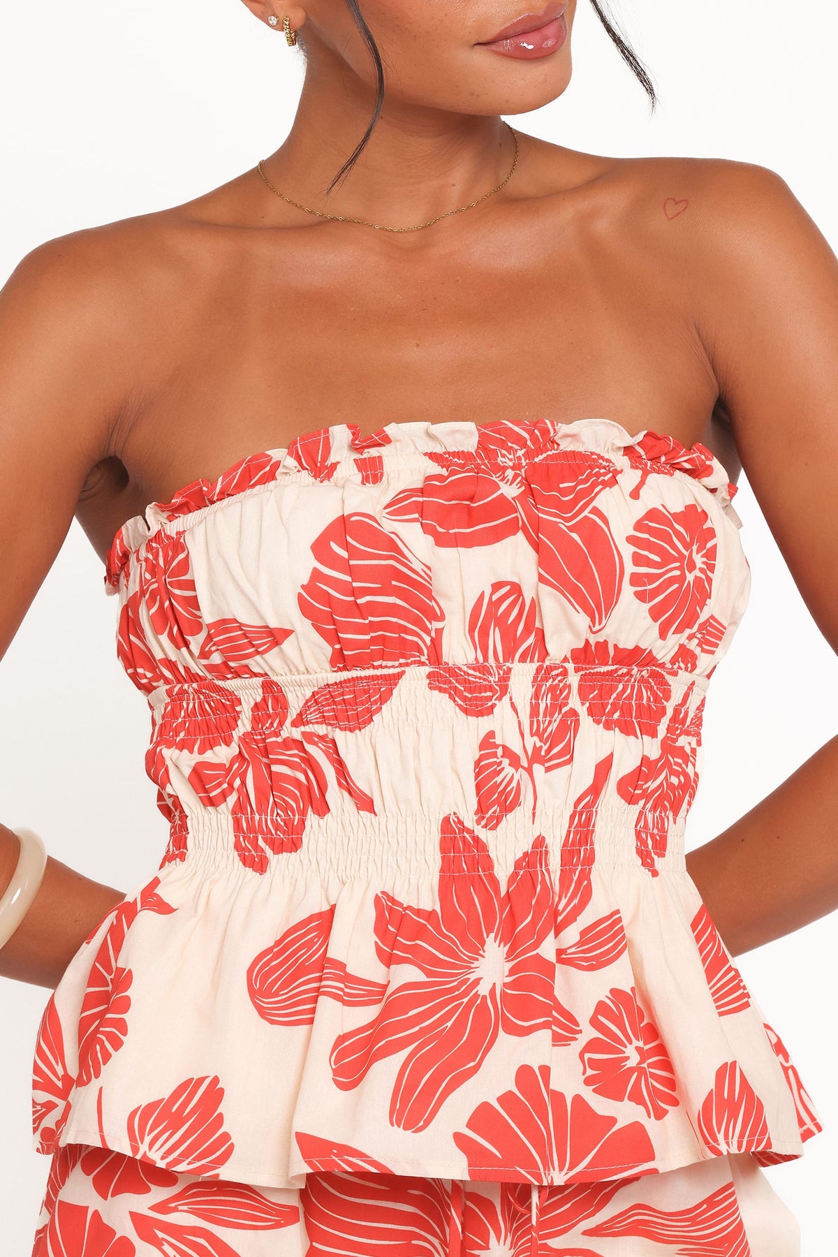 Luna Short Set - Red Floral
