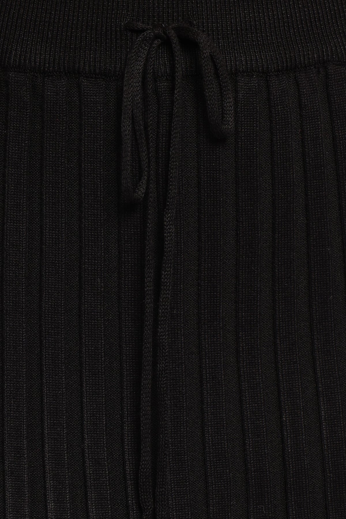 Richelle Ribbed Knit Skirt Set - Black