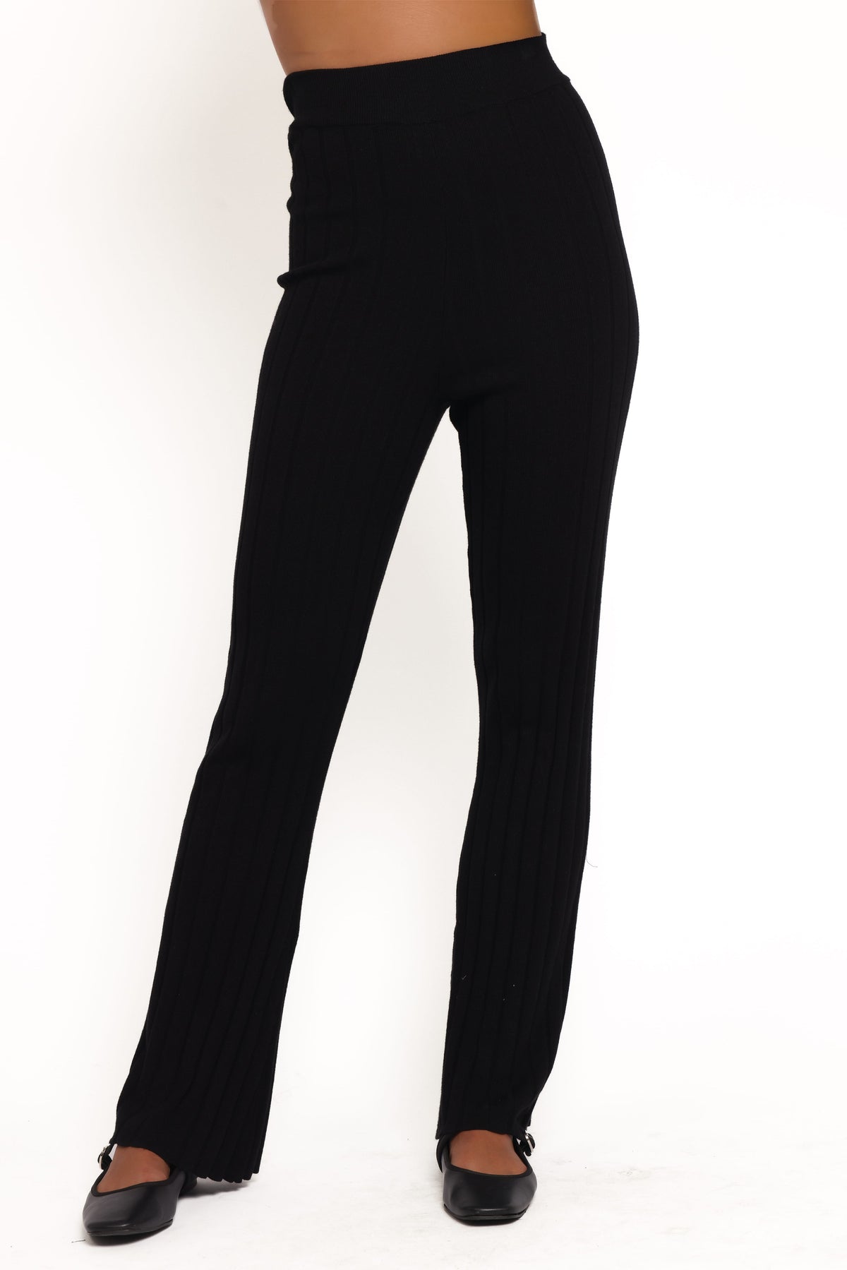 Silvie Long Sleeve Knitted Set - Black