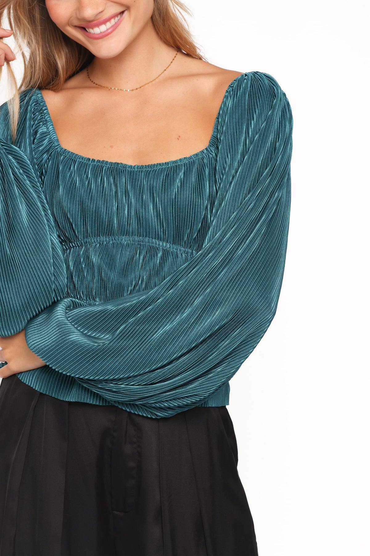Ceppia Plisse Top - Green