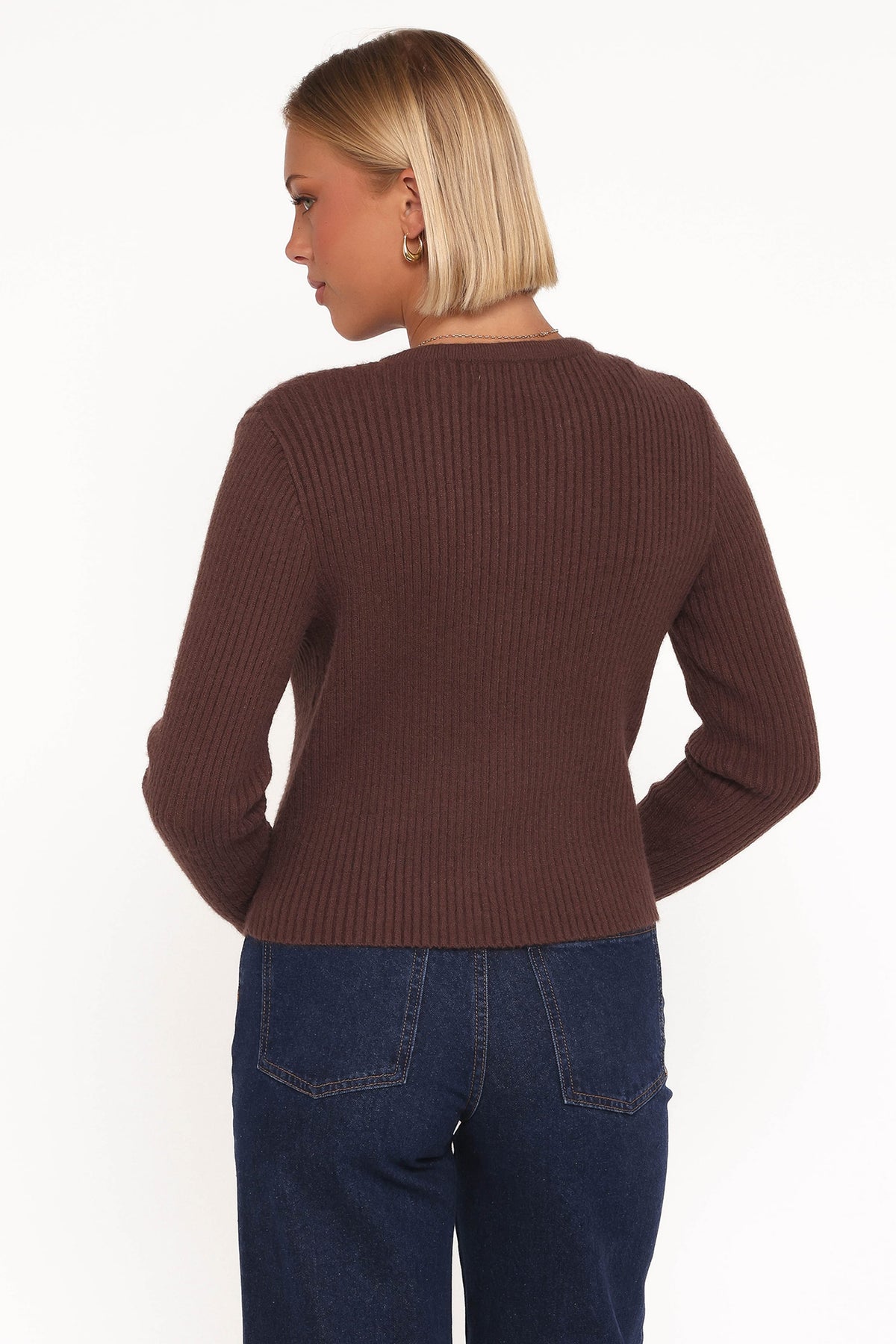 Circe Cardigan Top - Chocolate