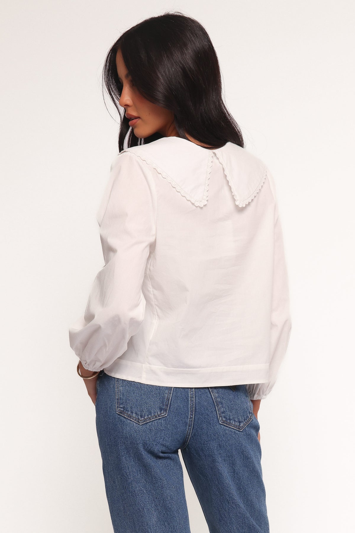 Kenna Long Sleeve Top - White