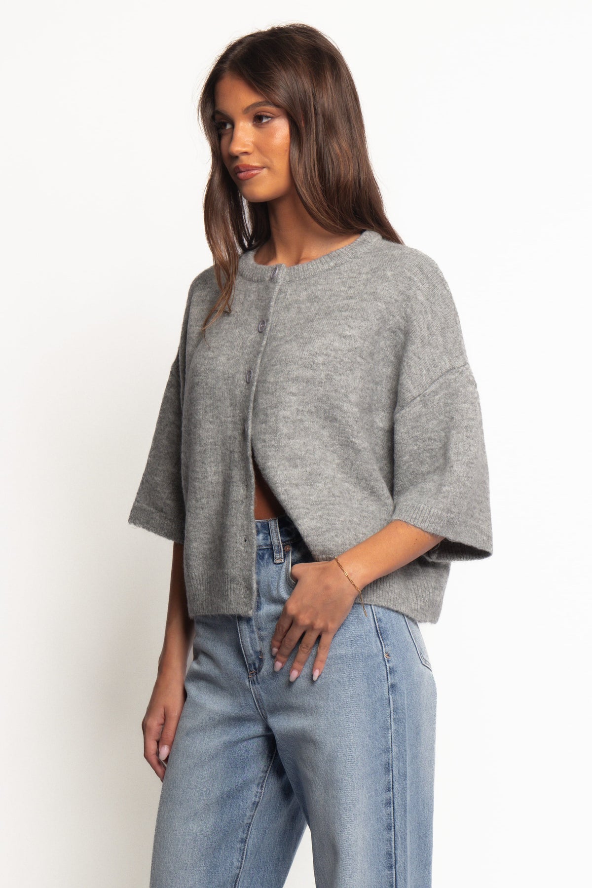 Lilith Knit Top - Grey