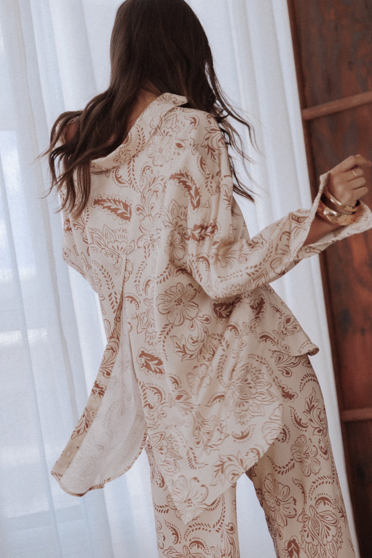 Rosalie Shirt - Brown Paisley