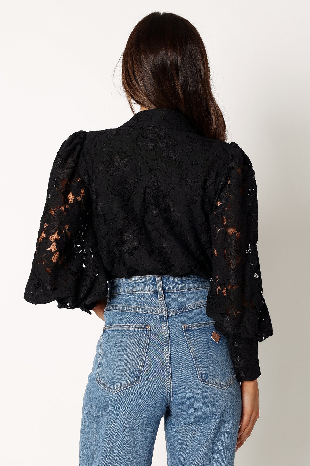 Tadeo Lace Shirt - Black