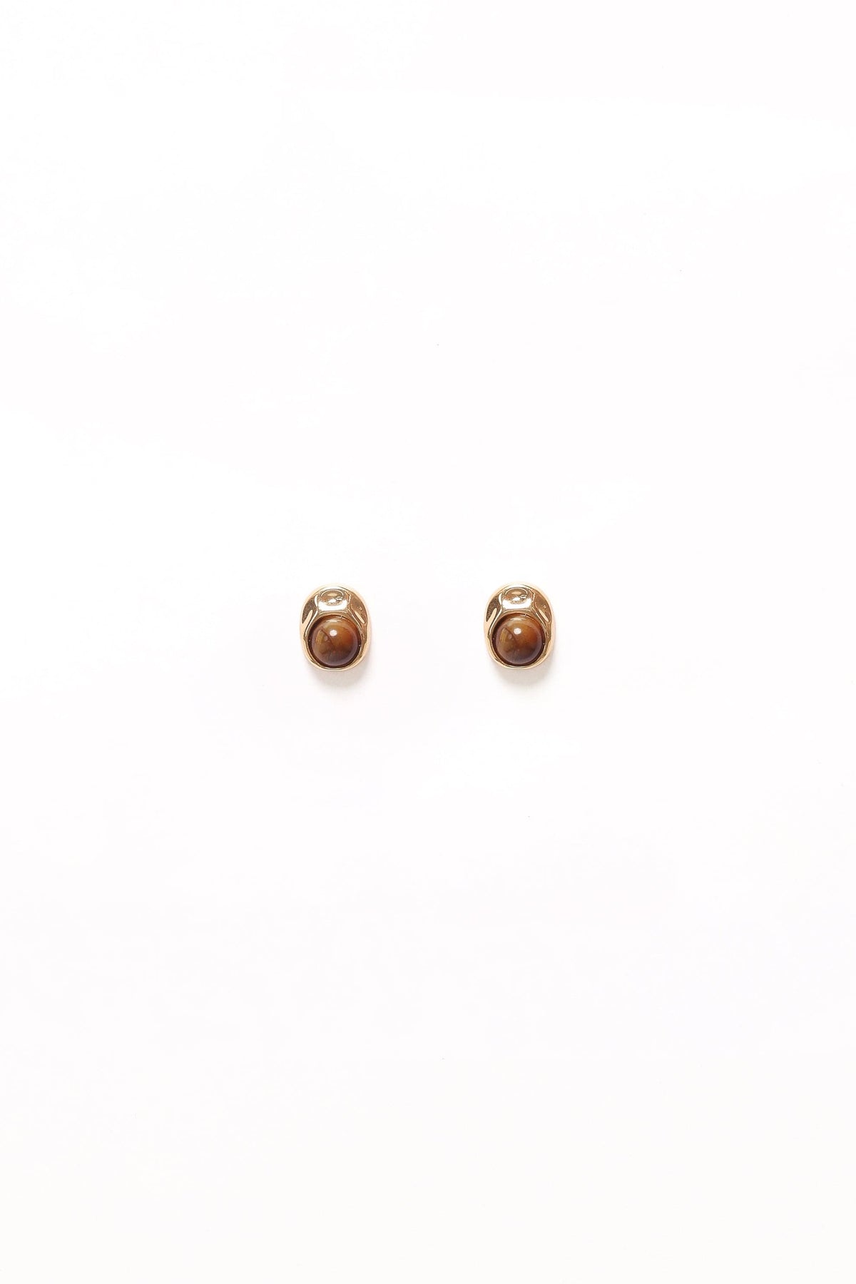 Nova Earrings - Brown/Gold