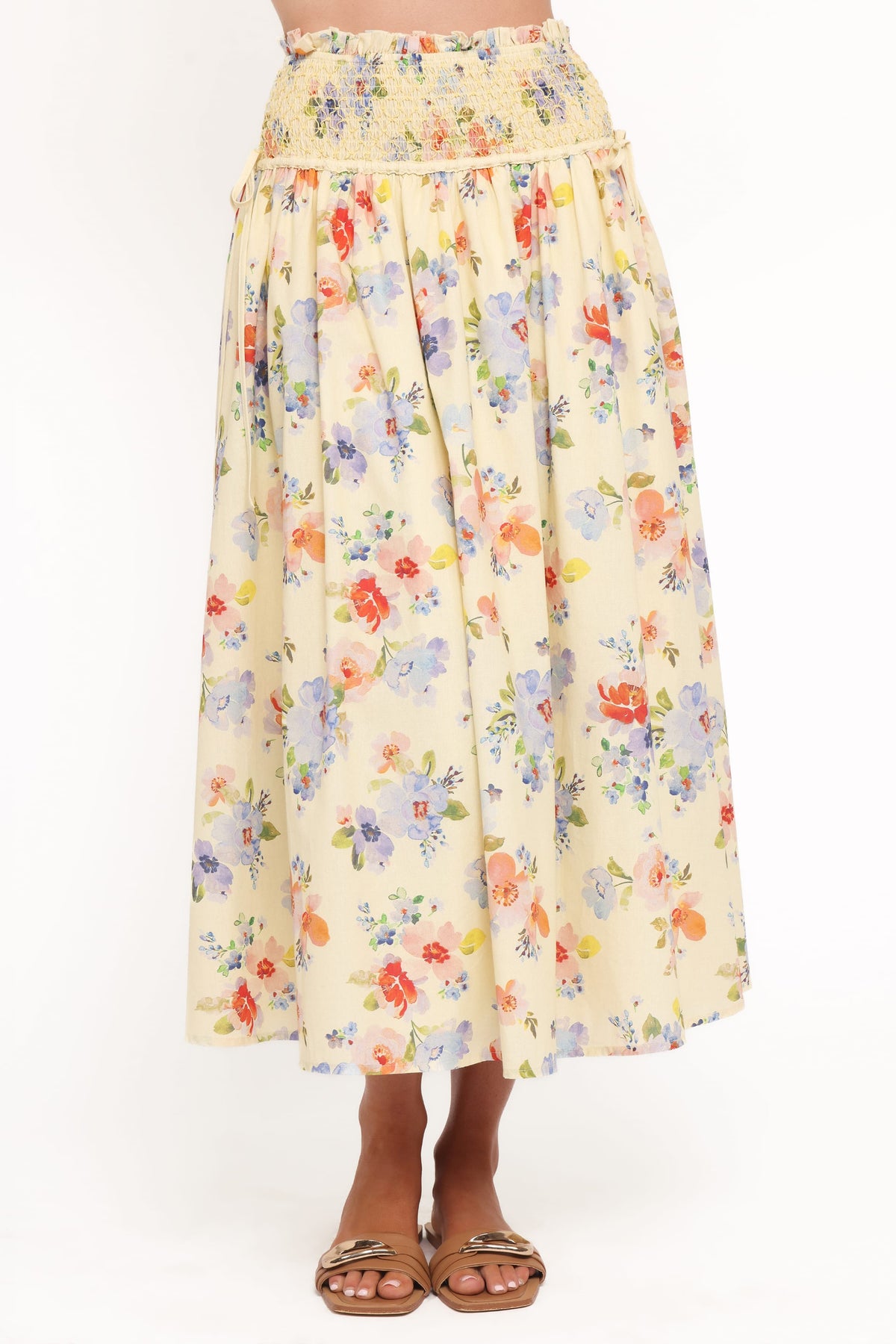 Saskia Maxi Skirt - Lemon Floral