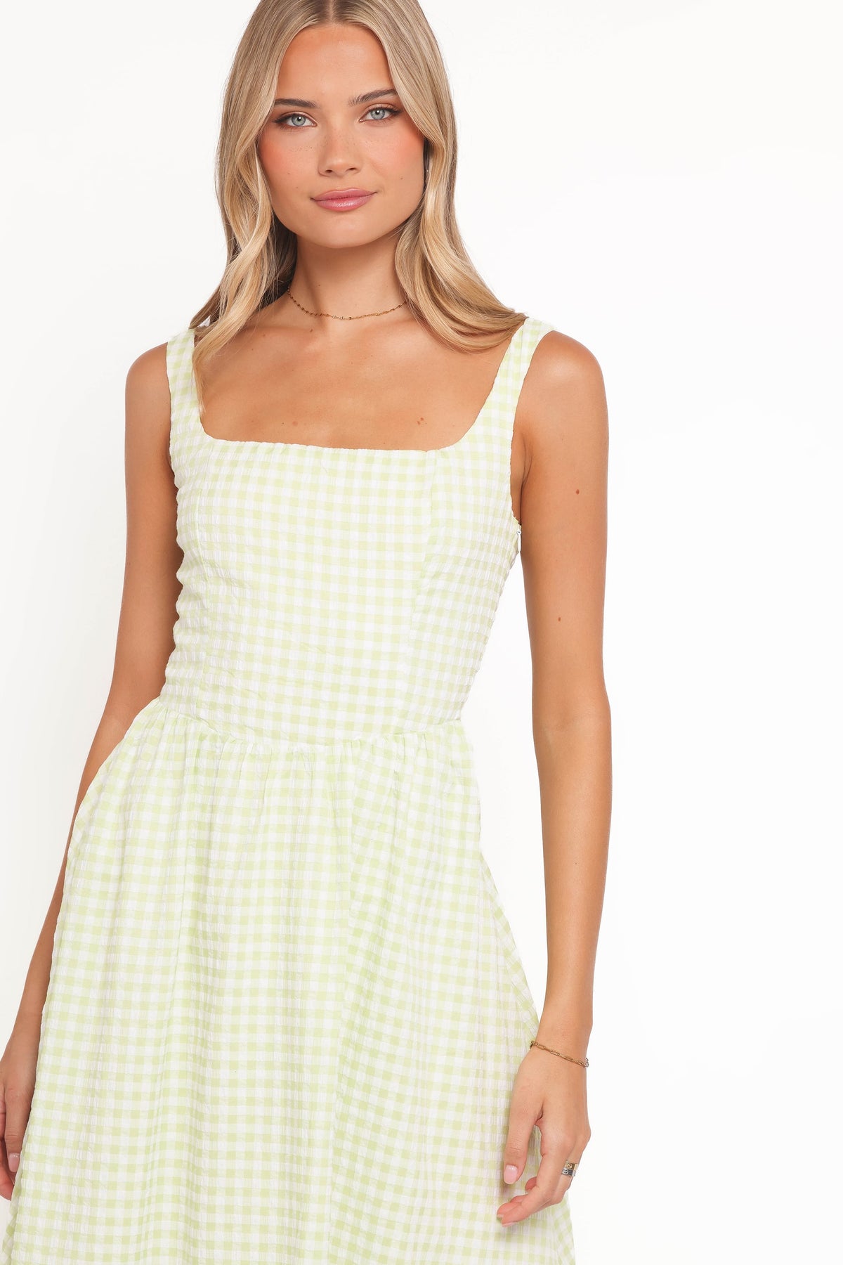 Amberlyn Maxi Dress - Green Gingham