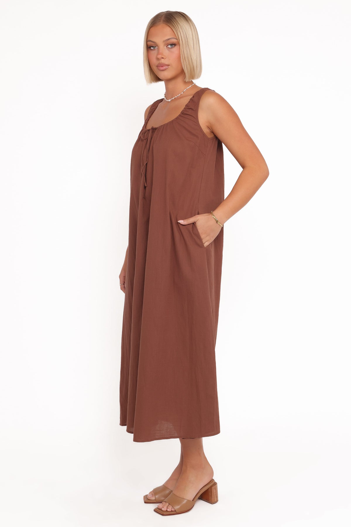 Bowman Maxi Dress - Chocolate Brown