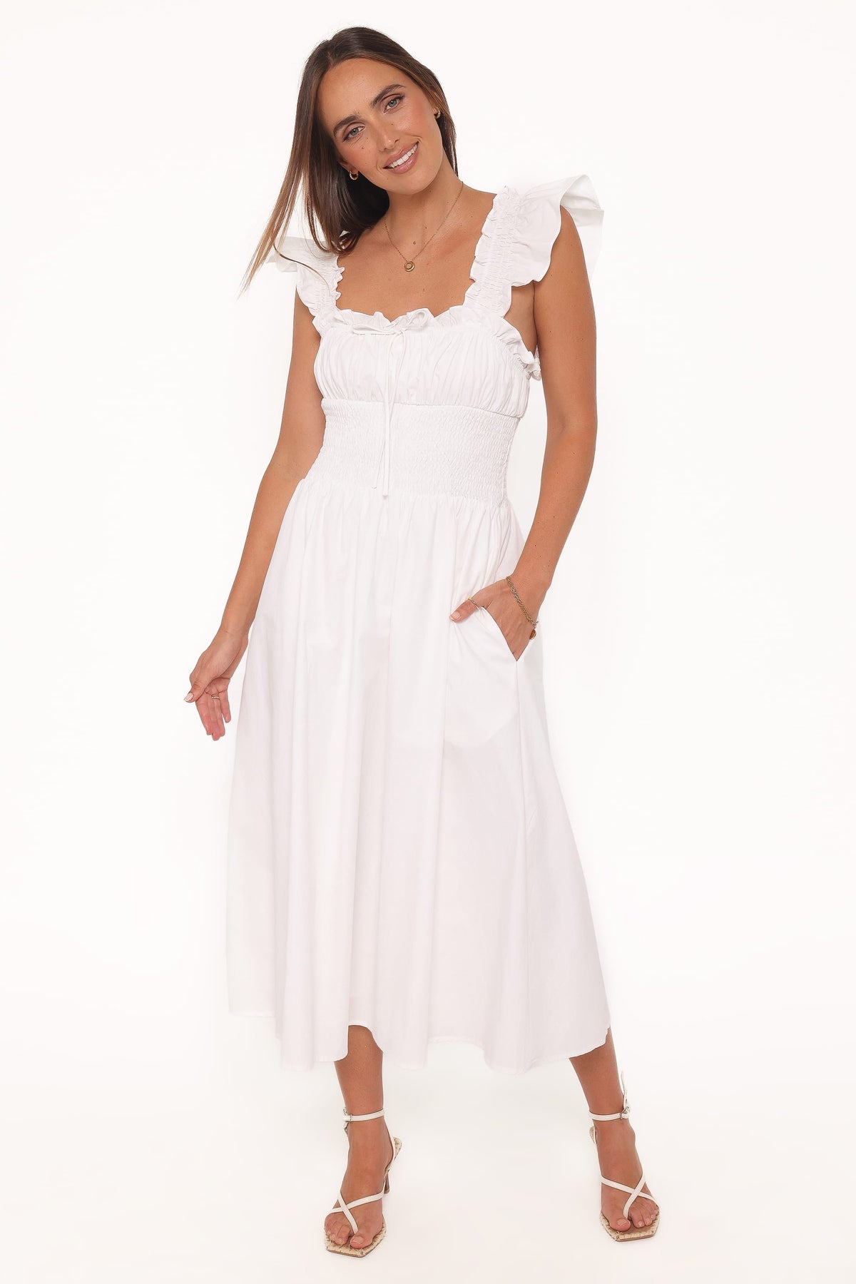 Bronte Midi Dress - White