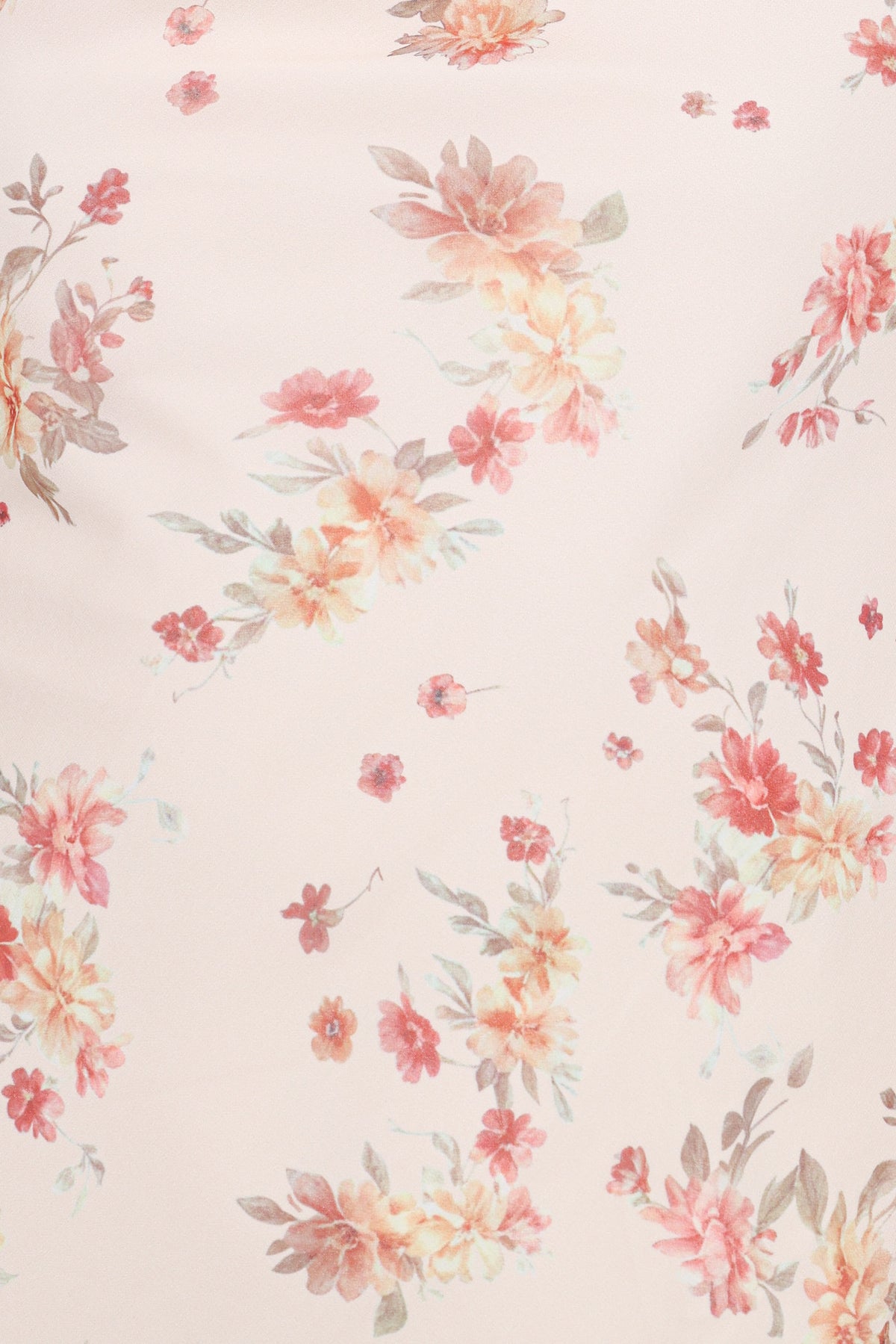 Everlyn Long Sleeve Mini Dress - Cream Floral