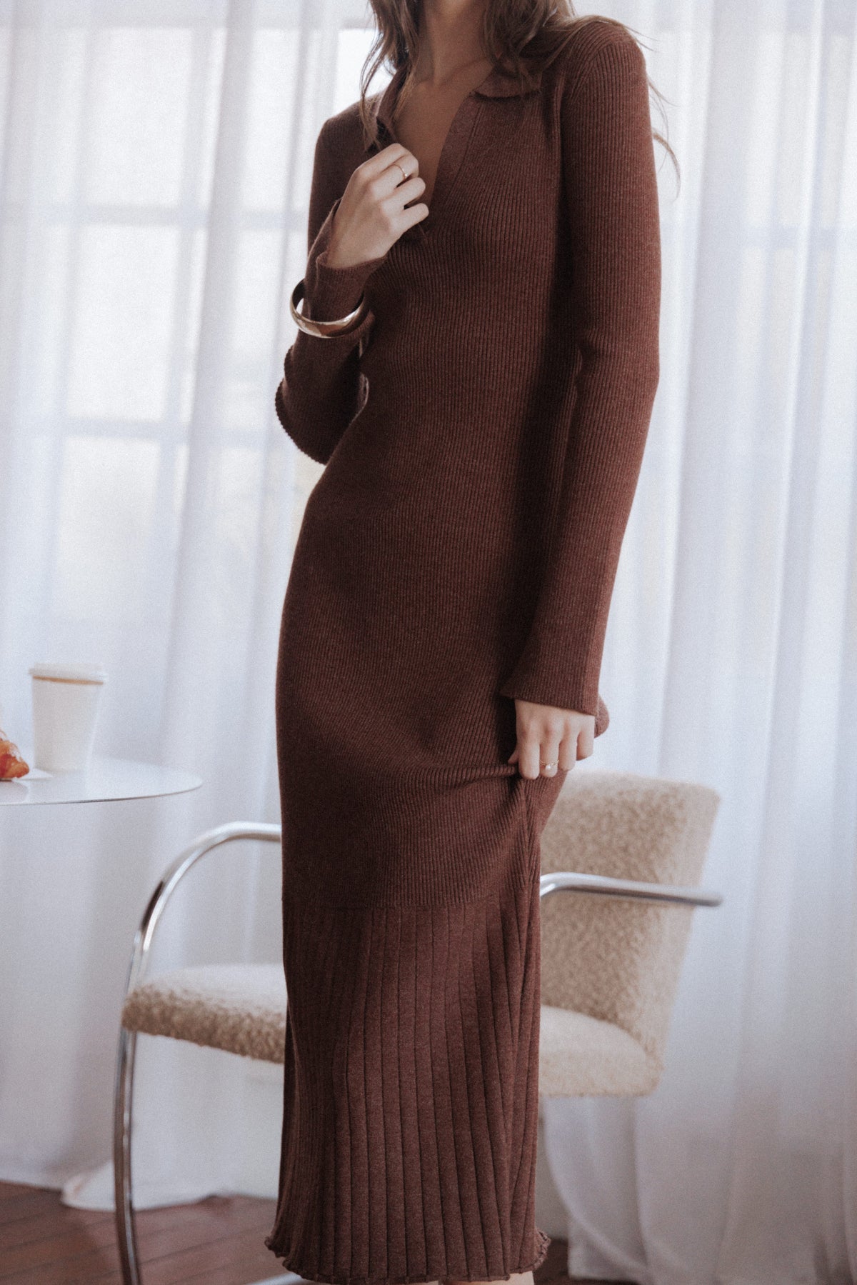 Makenna Knit Dress - Brown