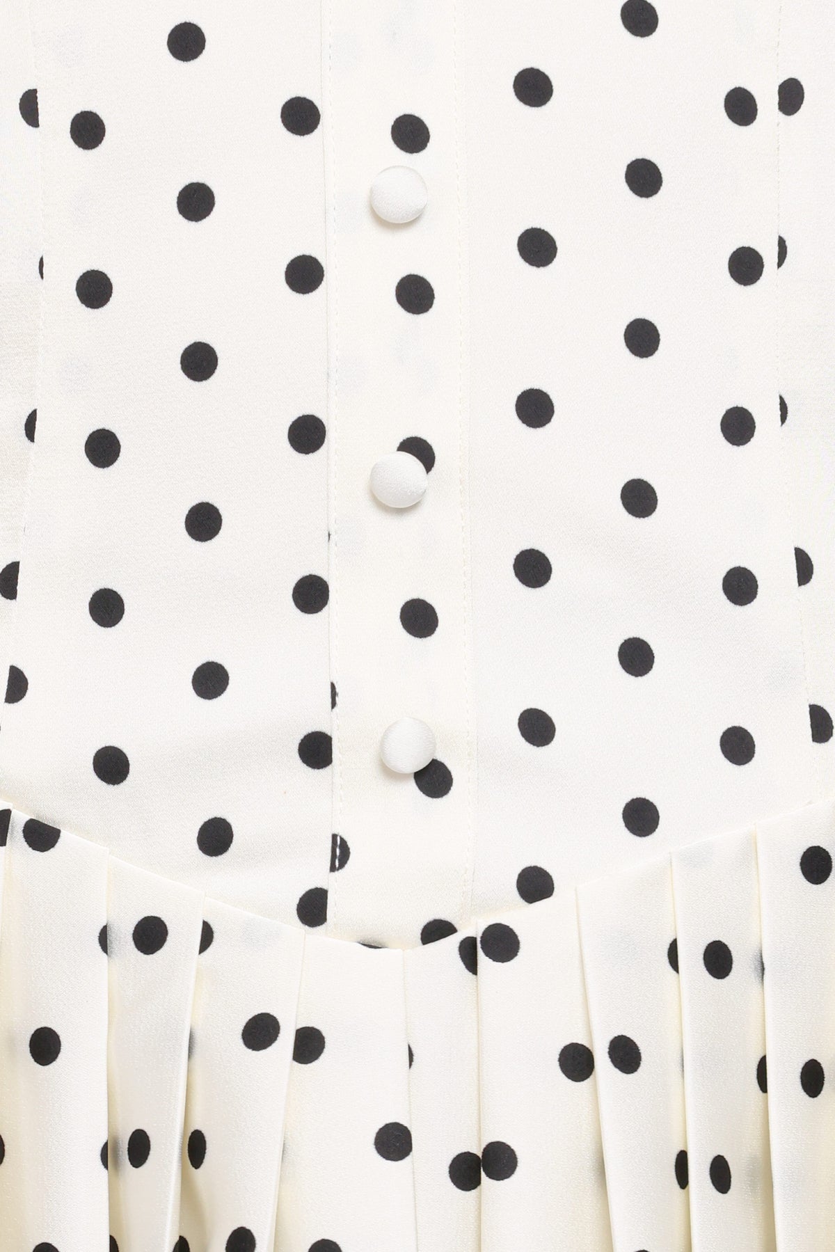 Marlie Off Shoulder Mini Dress - Cream Polka Dot