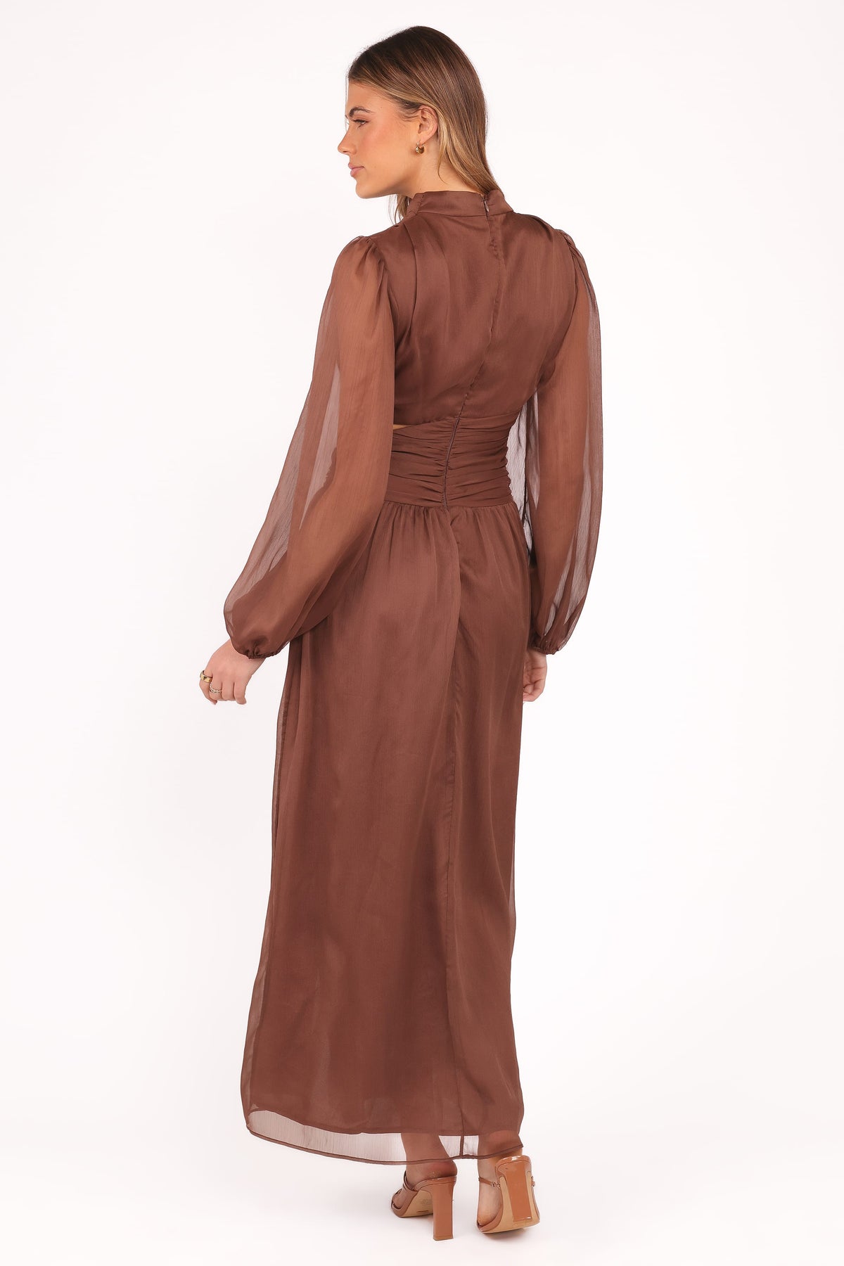 Neveah Long Sleeve Maxi Dress - Chocolate