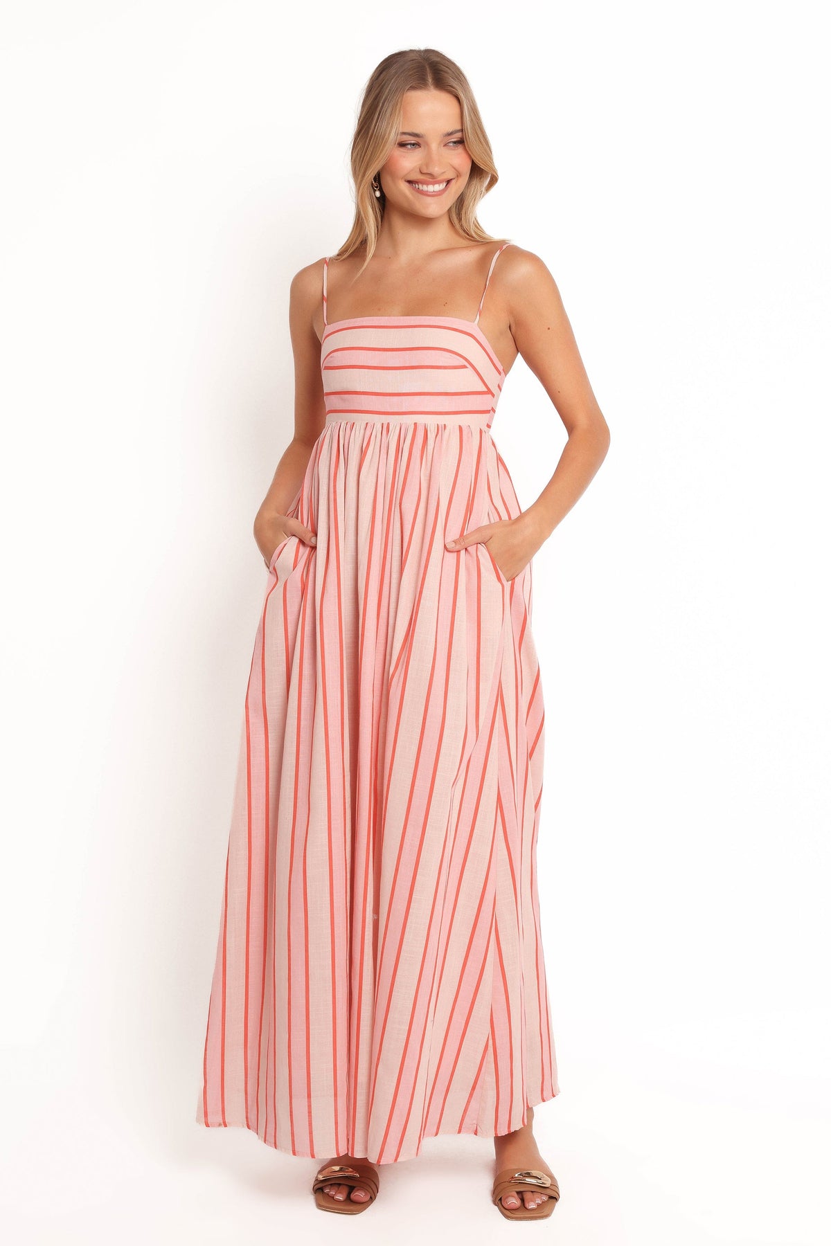 Odessa Maxi Dress - Pink Stripe