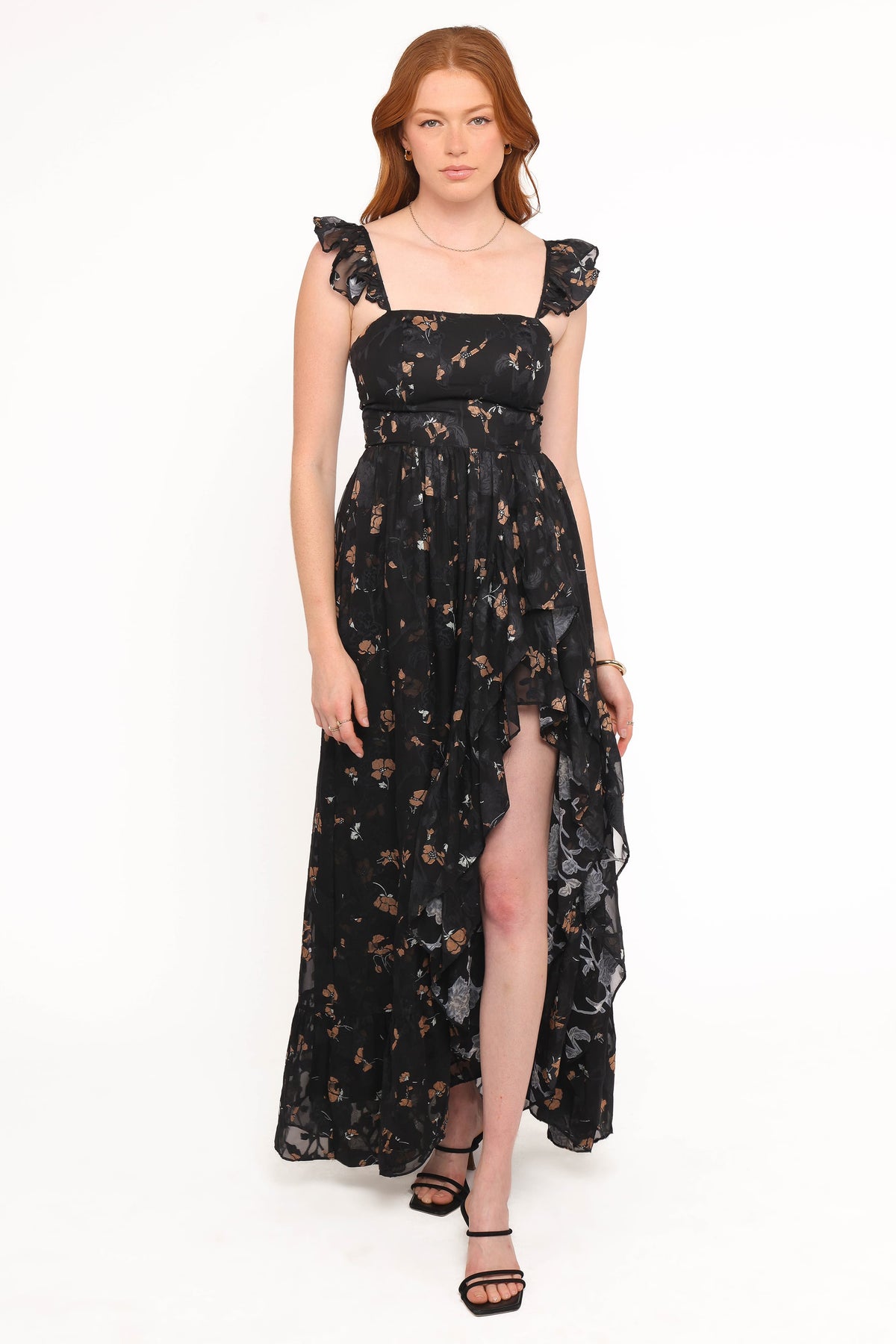 Orielle Maxi Dress - Black/Beige Floral