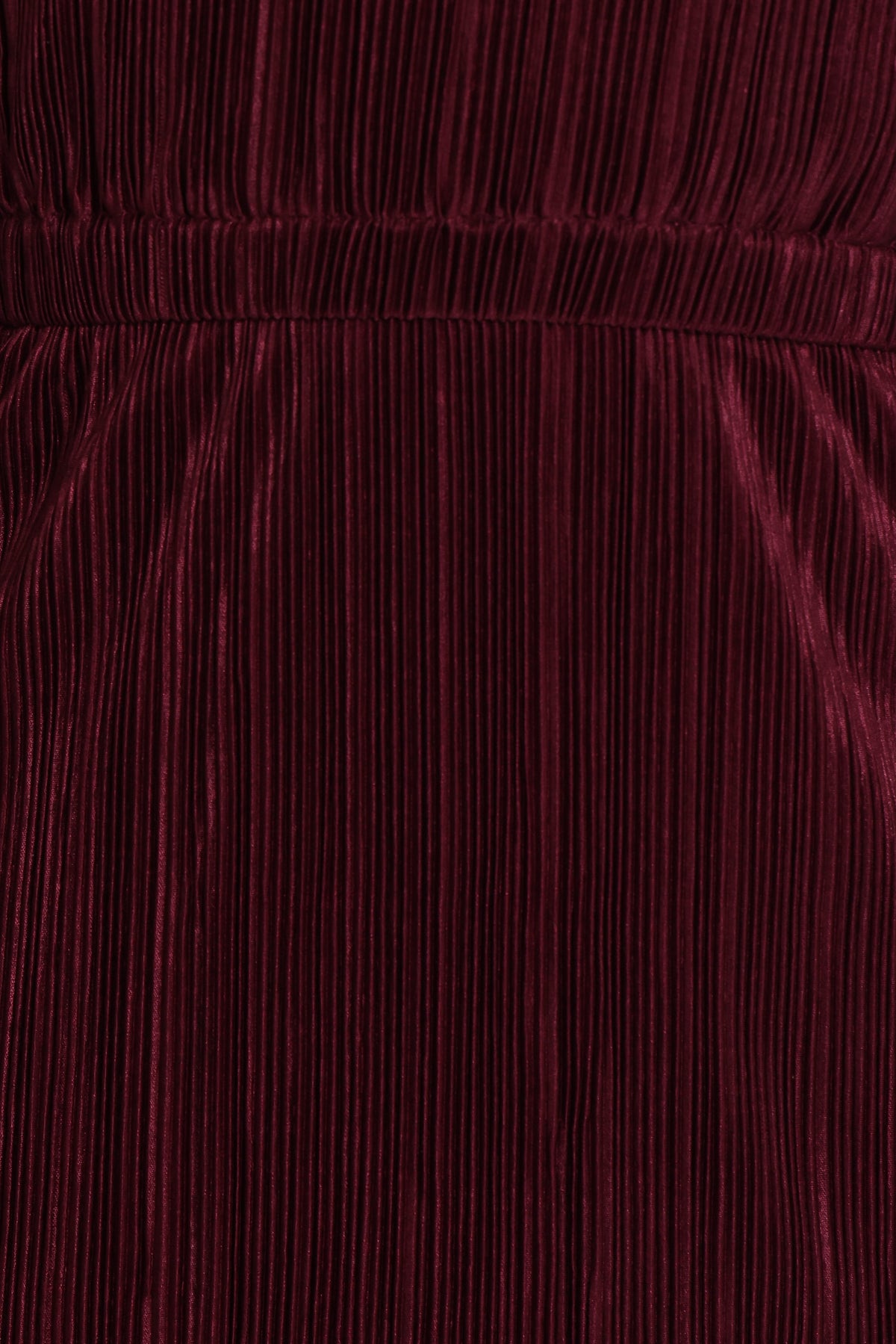 Pontee One Shoulder Pleated Midi Dress - Burgundy