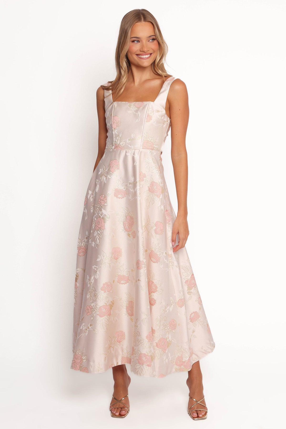 Zaria Midi Dress - Pink Floral