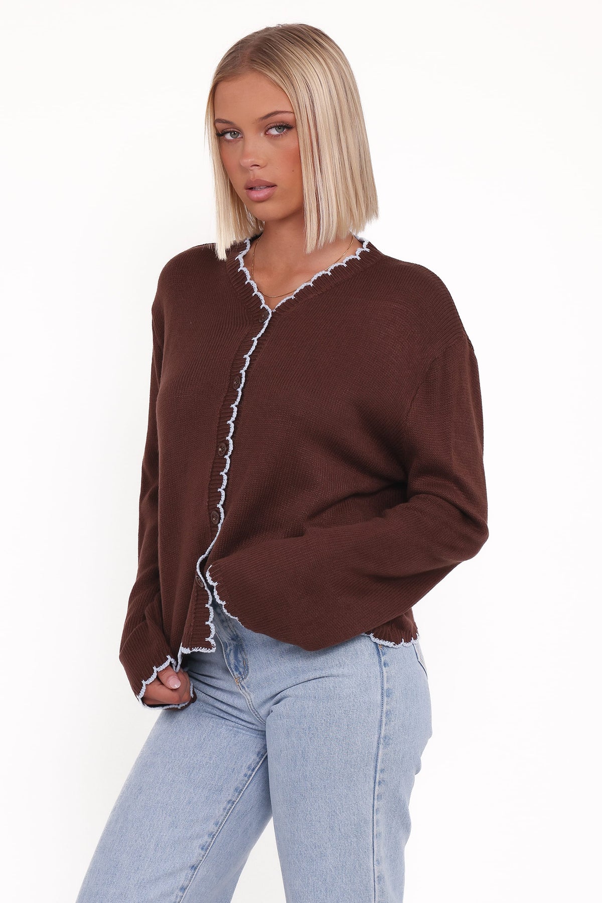 Ruby Knit Cardigan - Brown