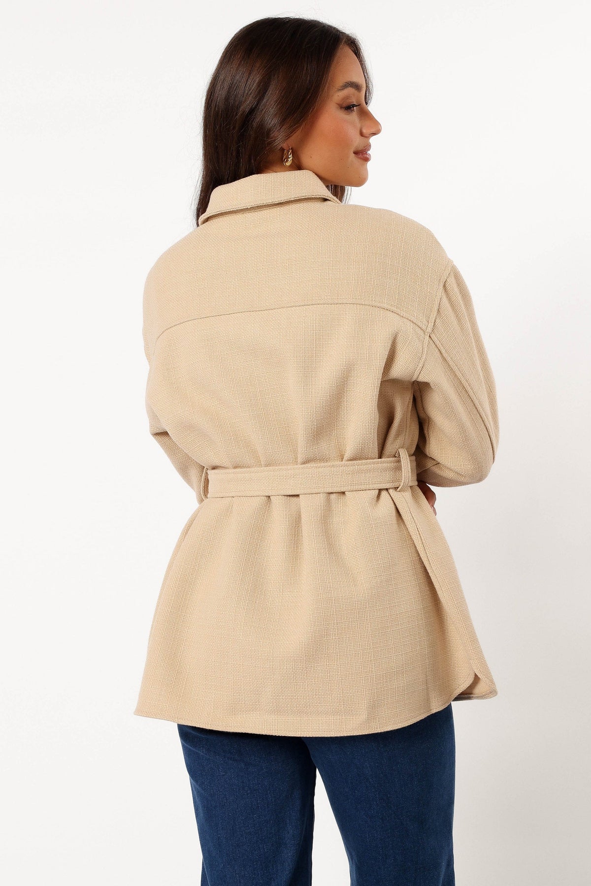 Arlow Tie Front Shacket - Cream
