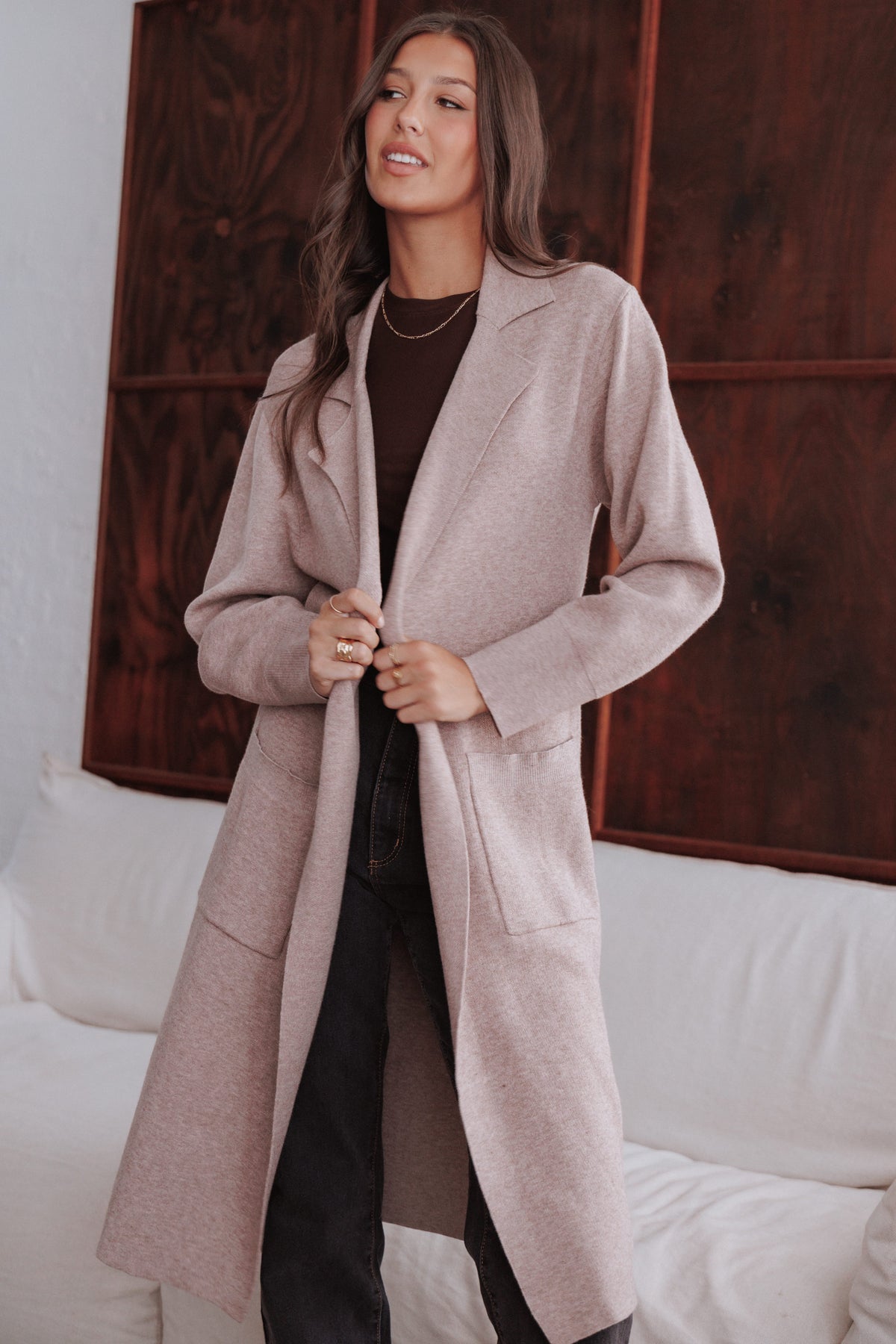 Venda Coatigan - Light Brown
