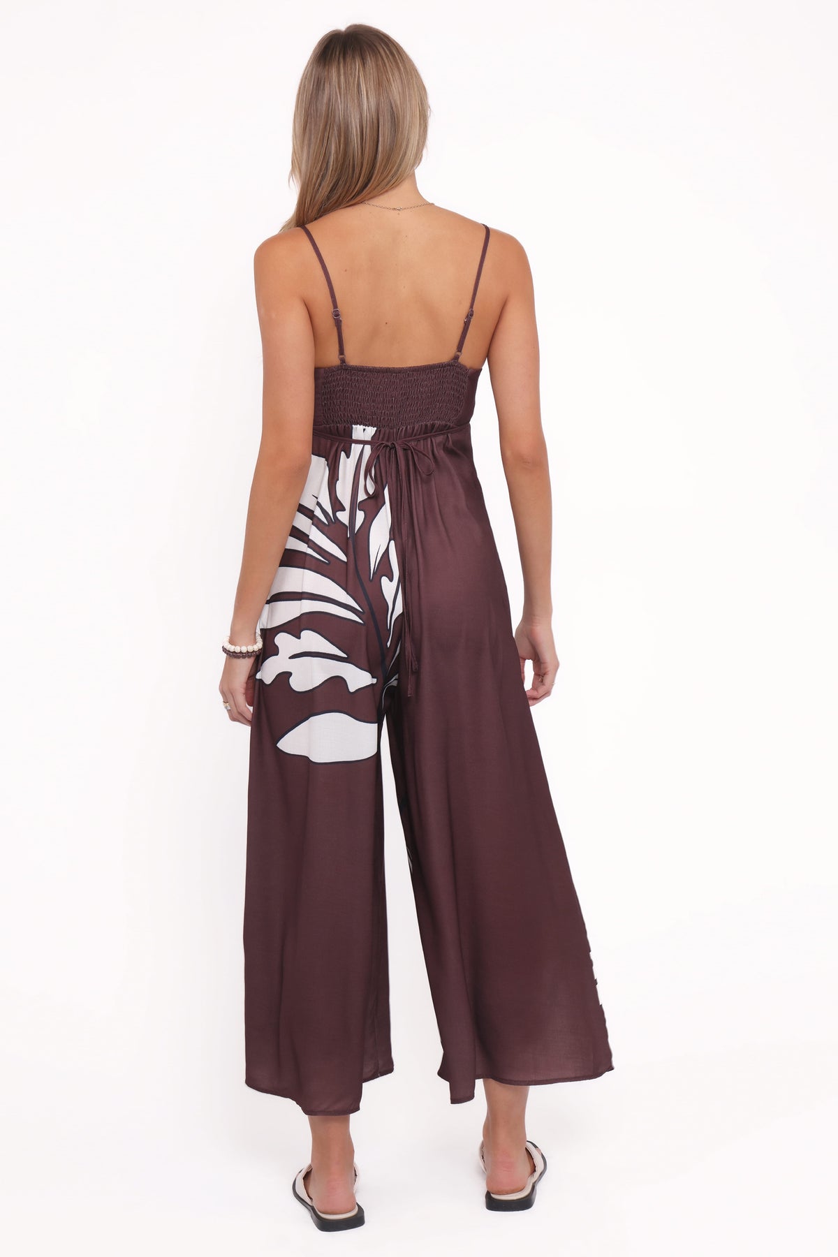 Delfina Jumpsuit - Brown Palm