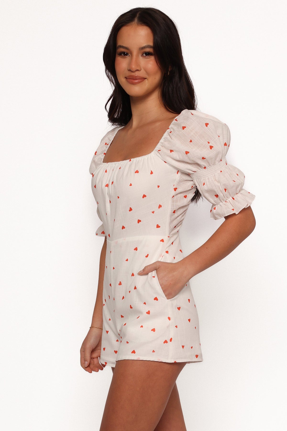 Emerson Romper - Ditsy Heart