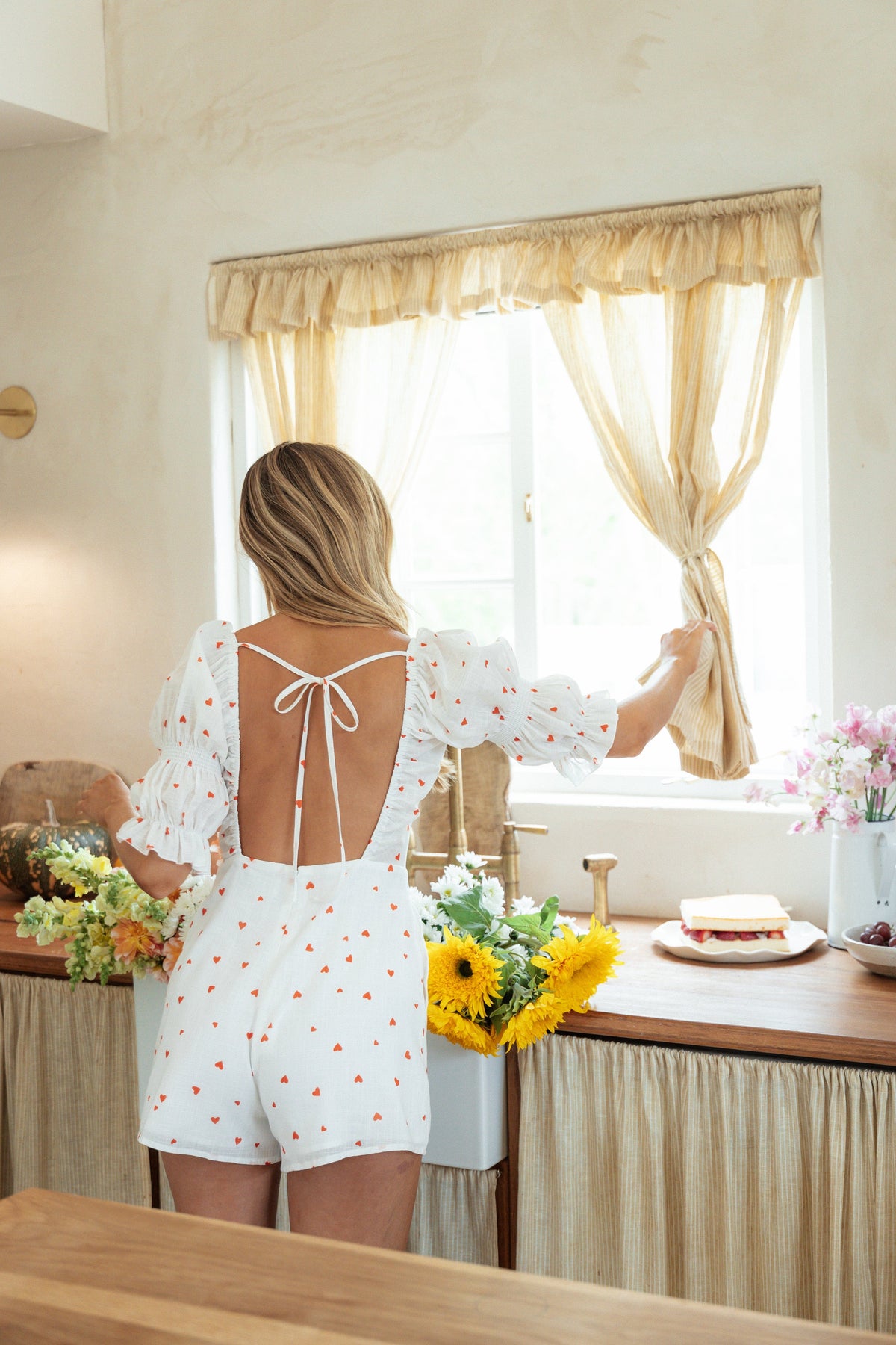 Emerson Romper - Ditsy Heart
