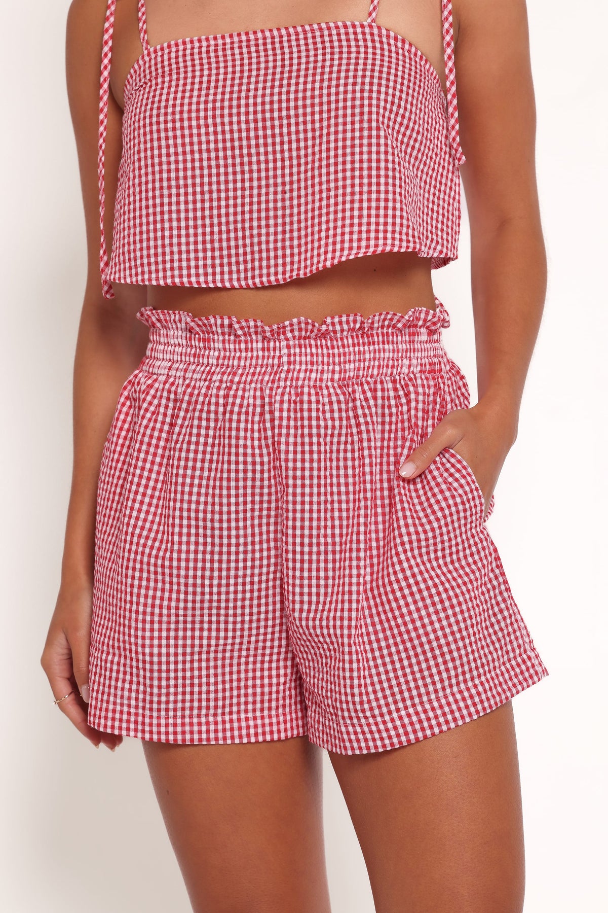 Callum Short Set - Red Gingham