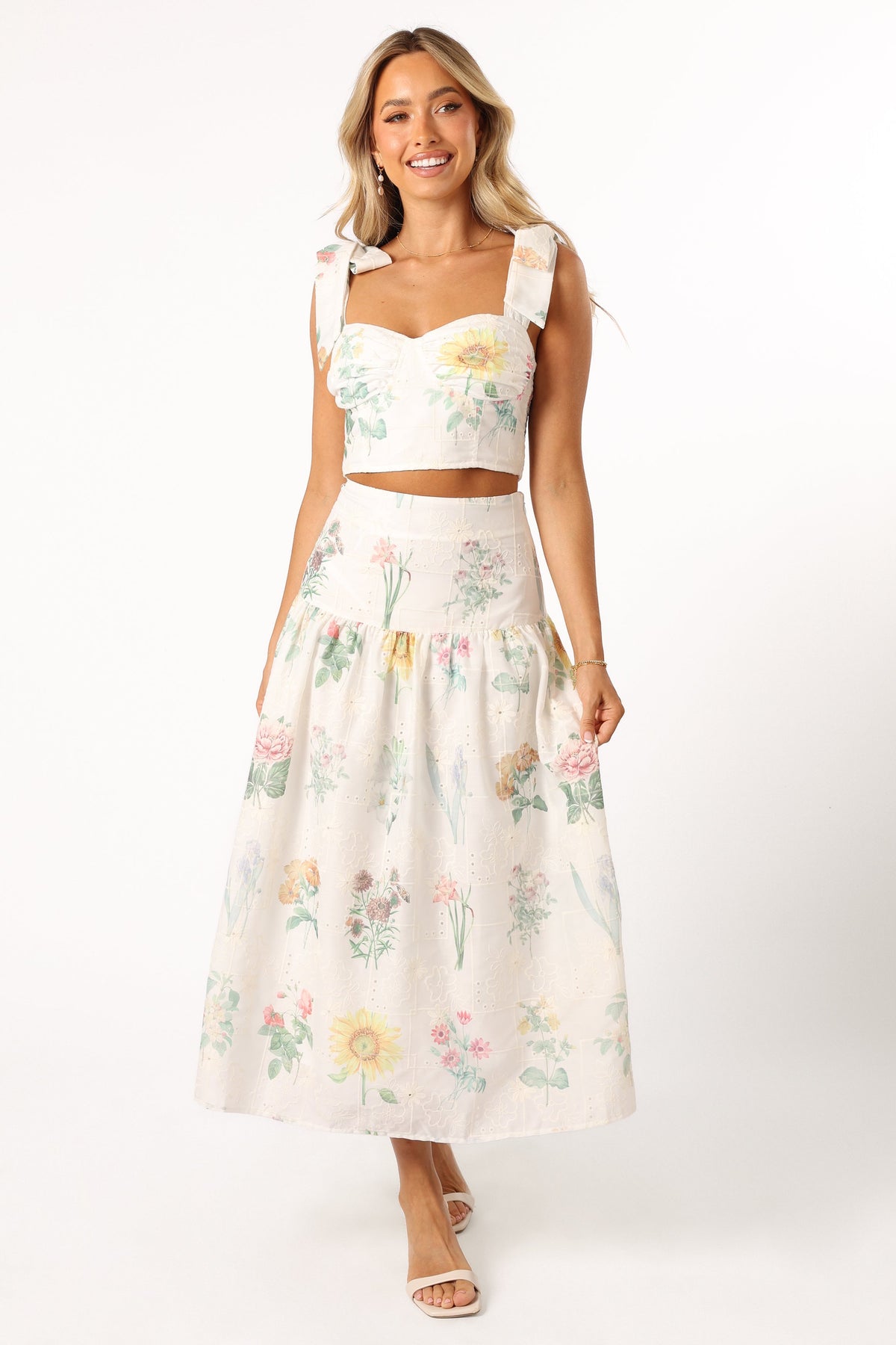 Kara Two Piece Set - White Floral